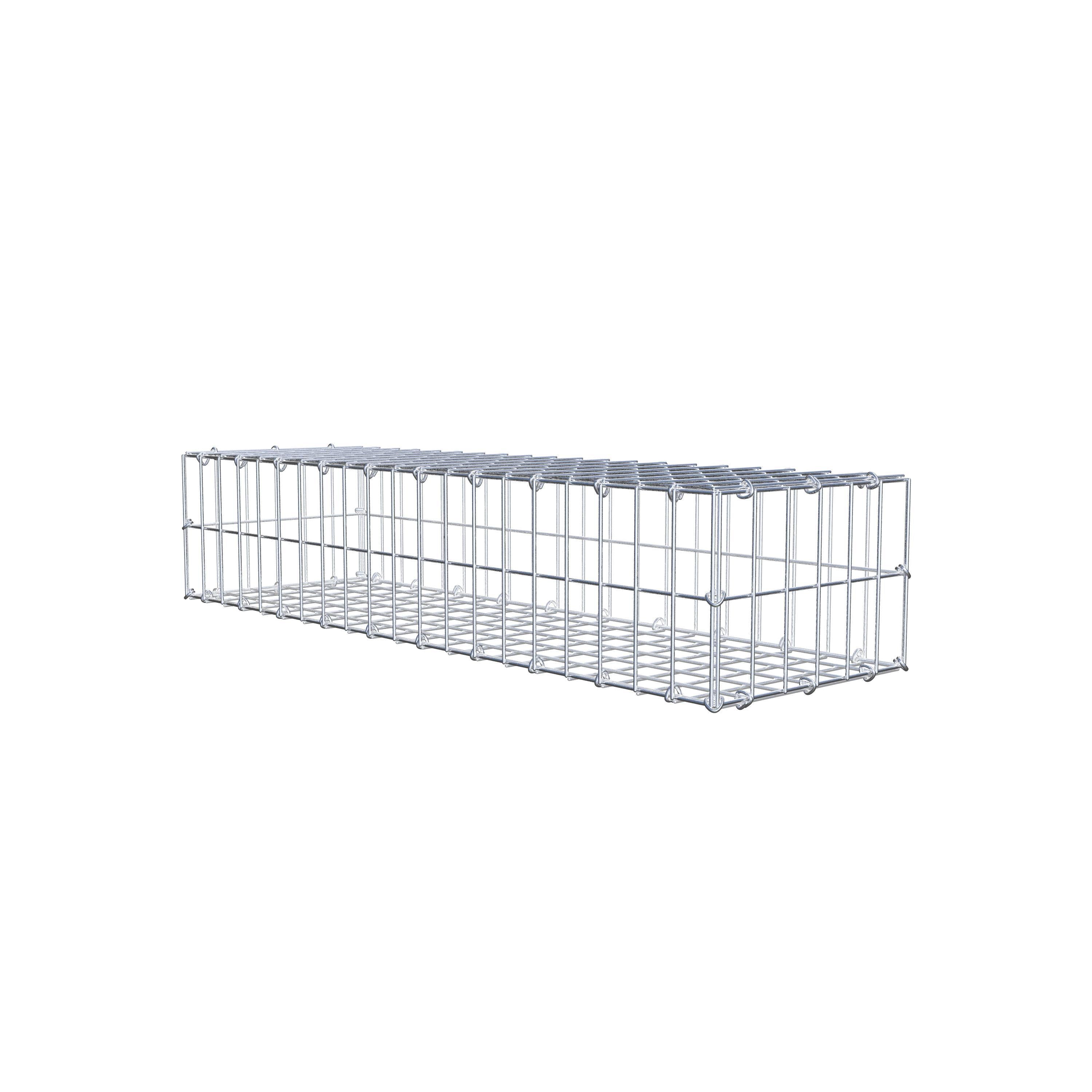 Gabione 100 cm x 20 cm x 30 cm (L x H x T), Maschenweite 5 cm x 10 cm, C-Ring