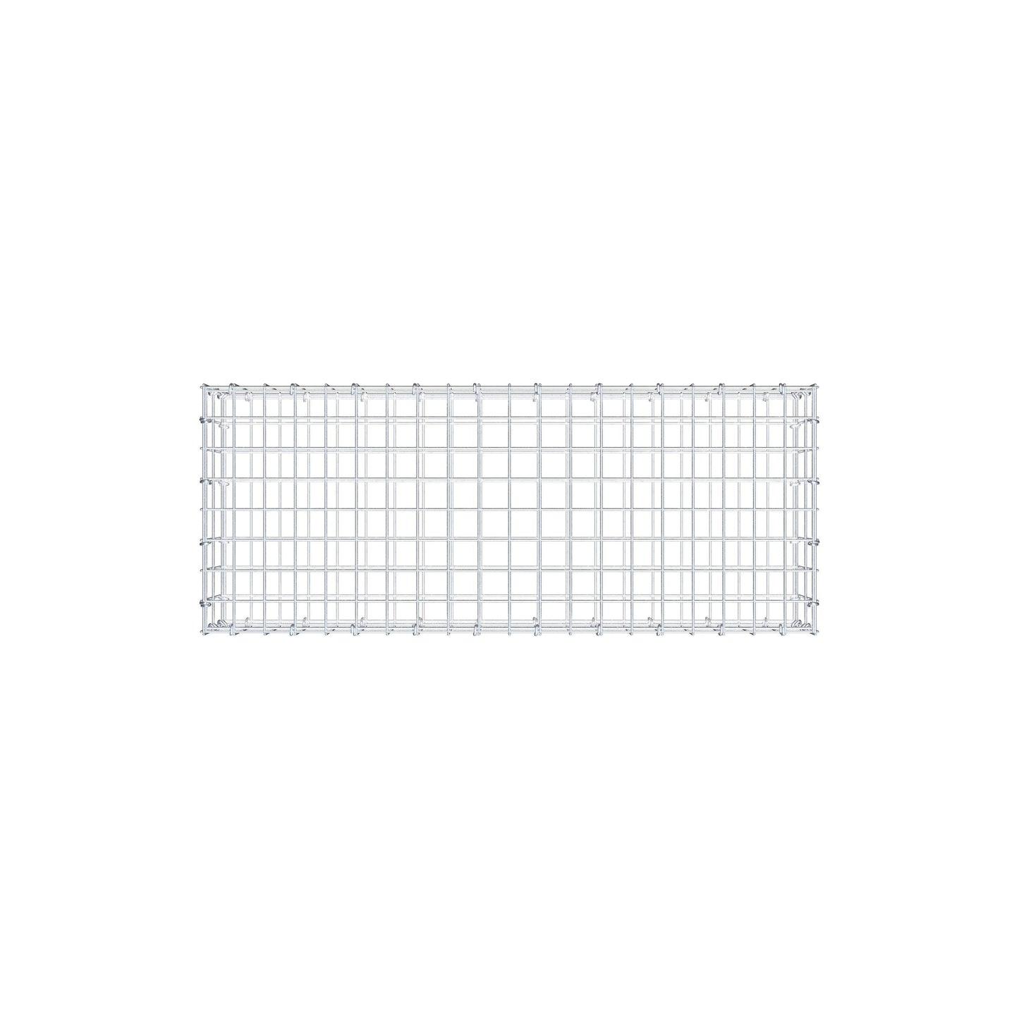 Gabion 100 cm x 20 cm x 40 cm (L x H x D), maskstorlek 5 cm x 10 cm, C-ring