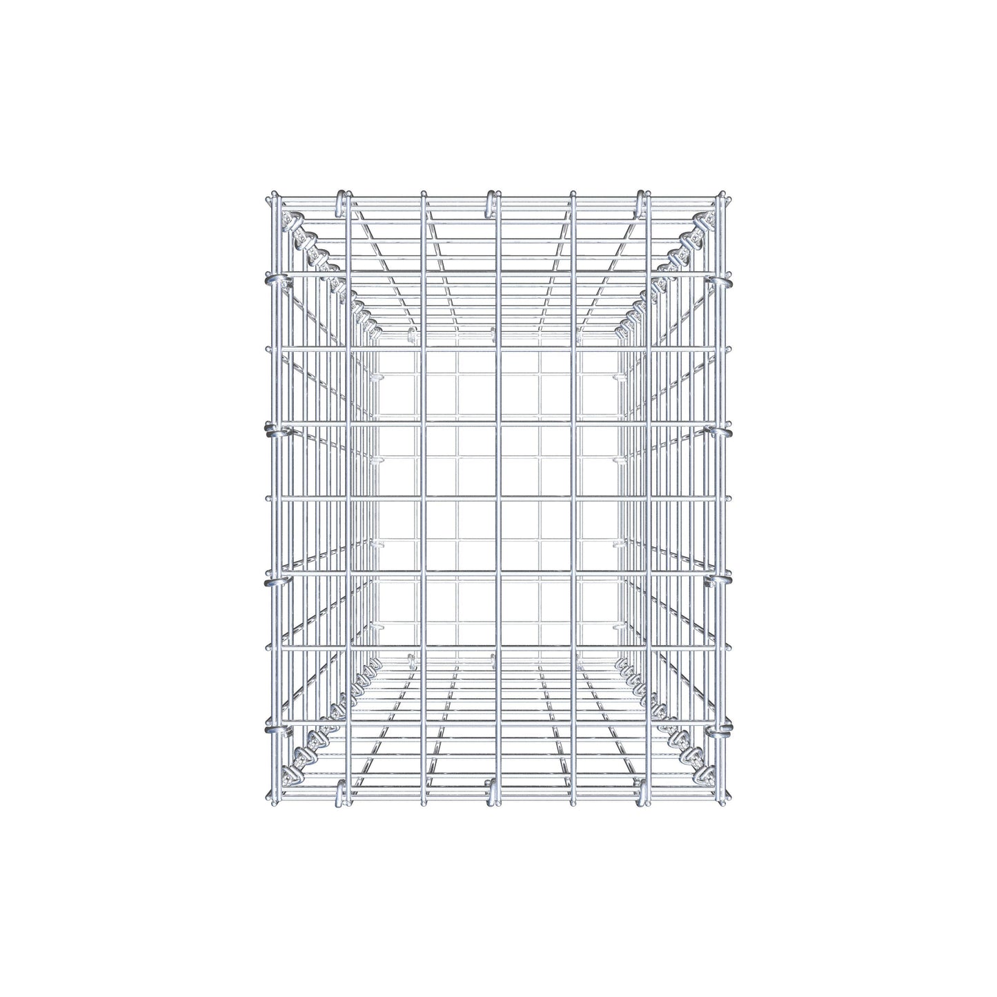 Gabion 100 cm x 30 cm x 40 cm (L x H x P), mailles 5 cm x 10 cm, anneau en C