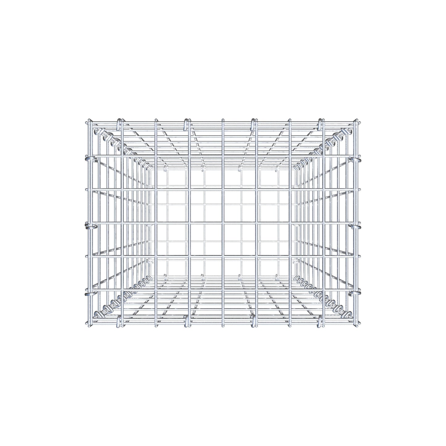 Gabion 100 cm x 40 cm x 30 cm (L x H x D), maskstorlek 5 cm x 10 cm, C-ring