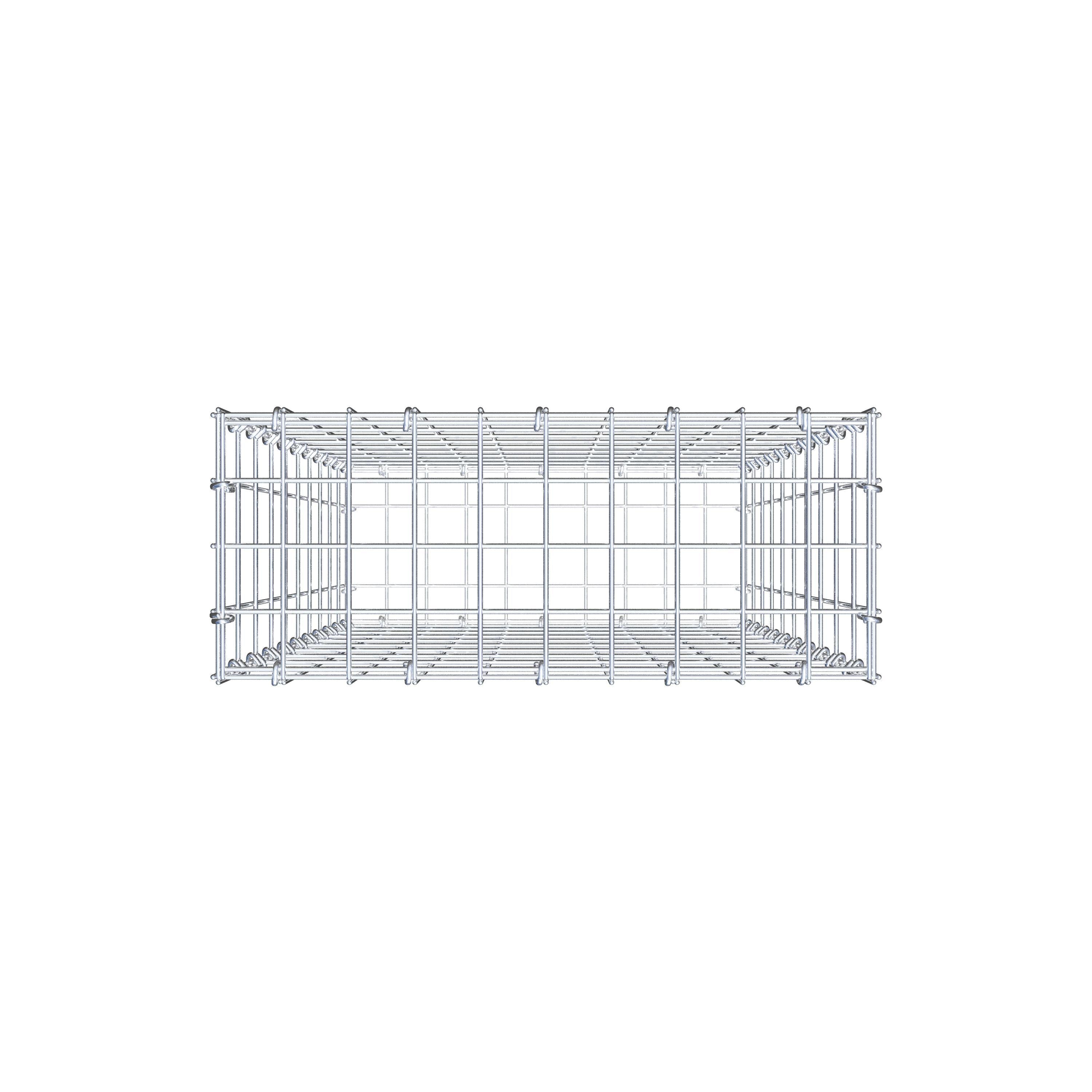 Gabione 100 cm x 50 cm x 20 cm (L x H x T), Maschenweite 5 cm x 10 cm, C-Ring