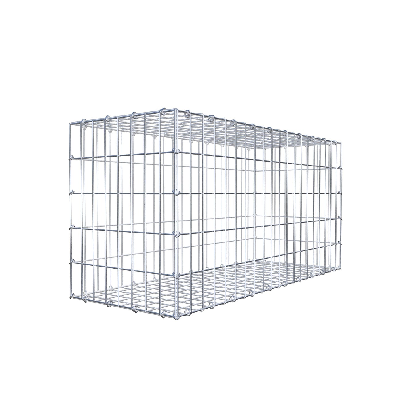Gabion 100 cm x 50 cm x 40 cm (L x H x P), mailles 5 cm x 10 cm, anneau en C
