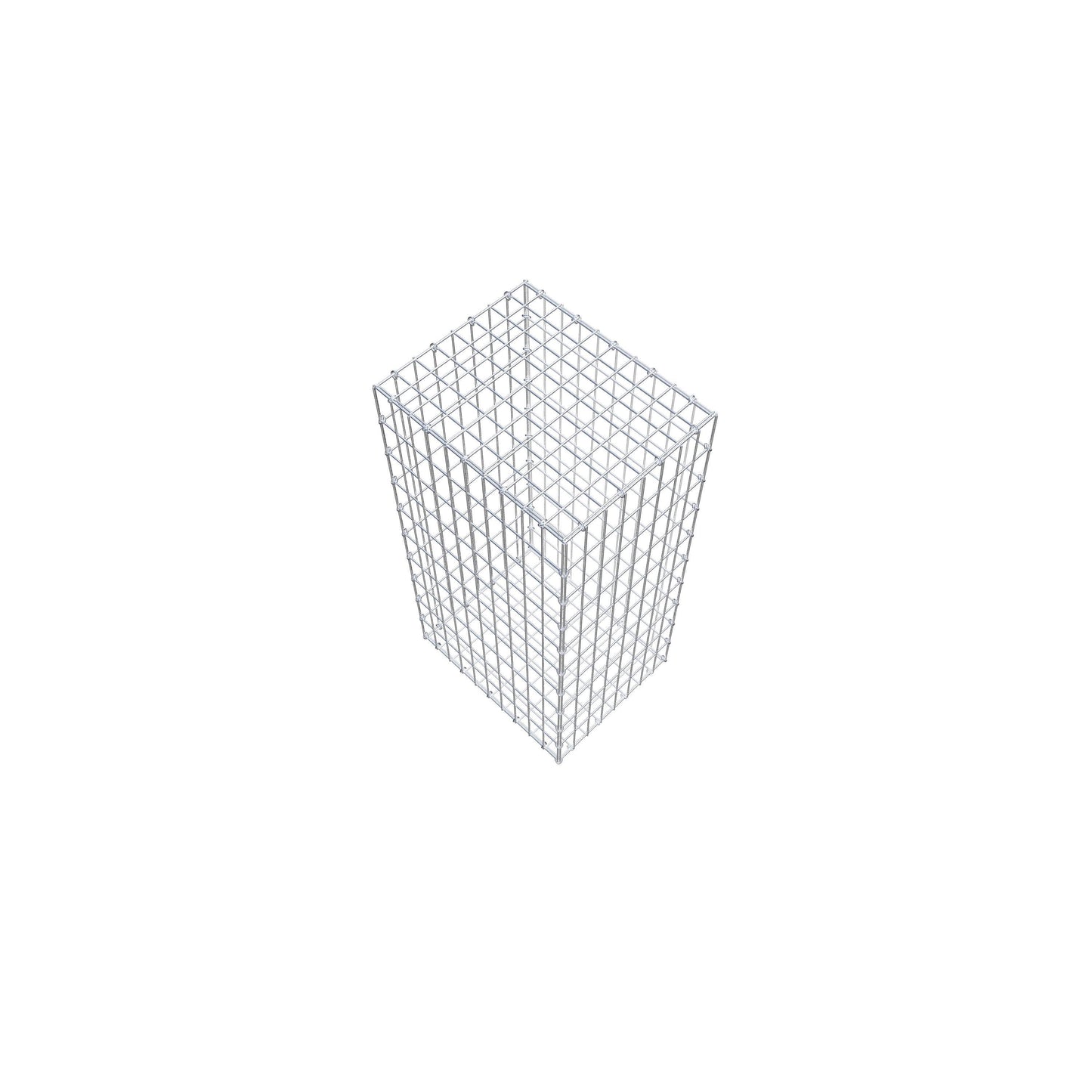 Gabion 100 cm x 50 cm x 40 cm (L x H x P), mailles 5 cm x 10 cm, anneau en C