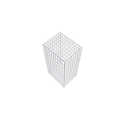 Gabion 100 cm x 50 cm x 40 cm (L x H x P), mailles 5 cm x 10 cm, anneau en C
