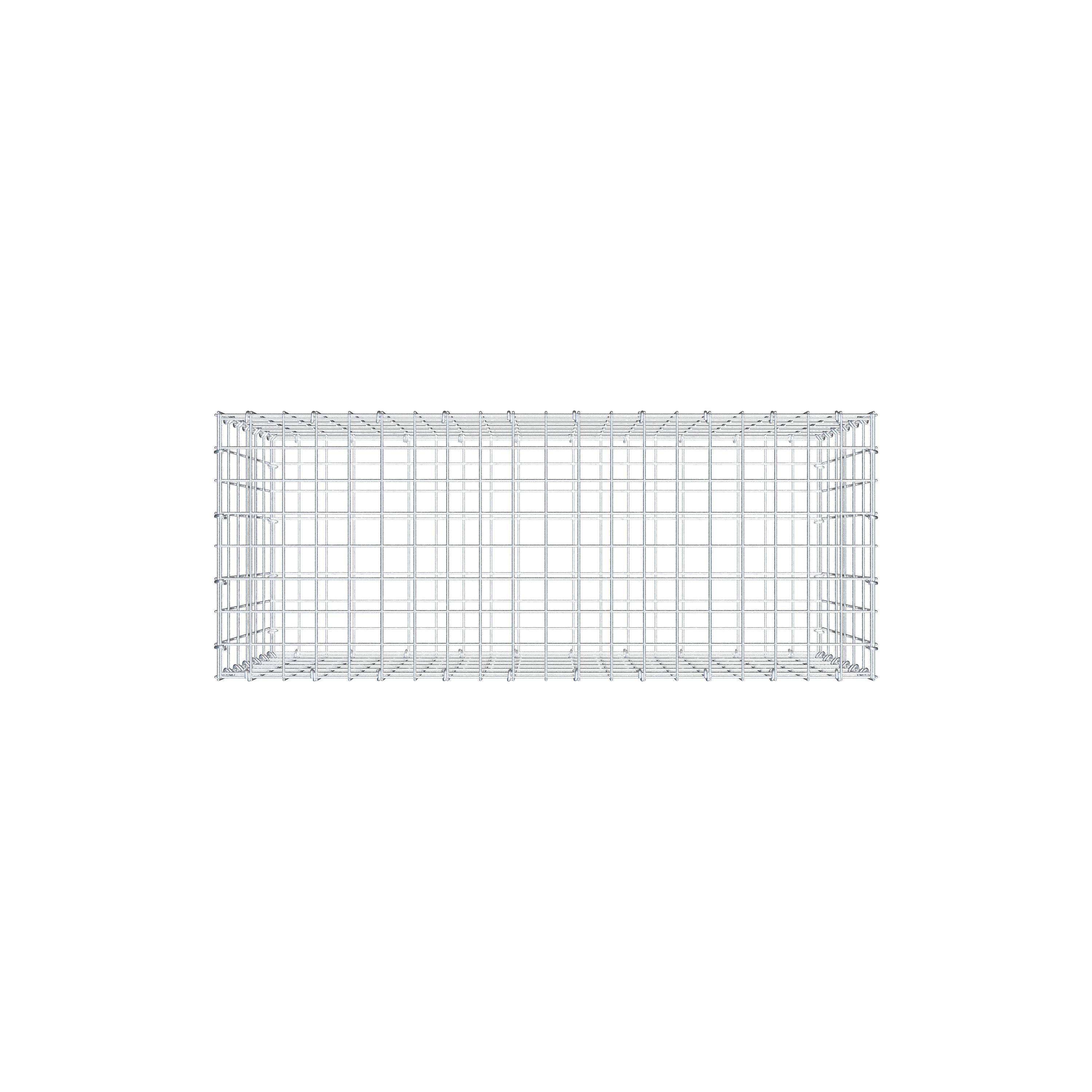 Gabione 100 cm x 60 cm x 40 cm (L x H x T), Maschenweite 5 cm x 10 cm, C-Ring