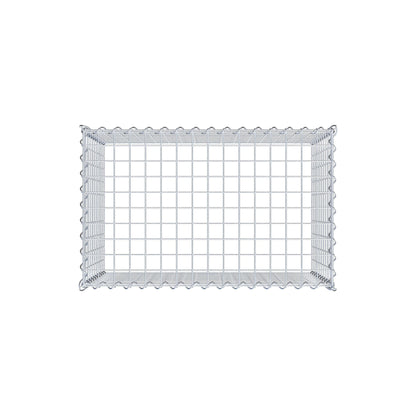 Gavión adulto tipo 3 80 cm x 50 cm x 50 cm (largo x alto x profundidad), tamaño de malla 5 cm x 5 cm, espiral