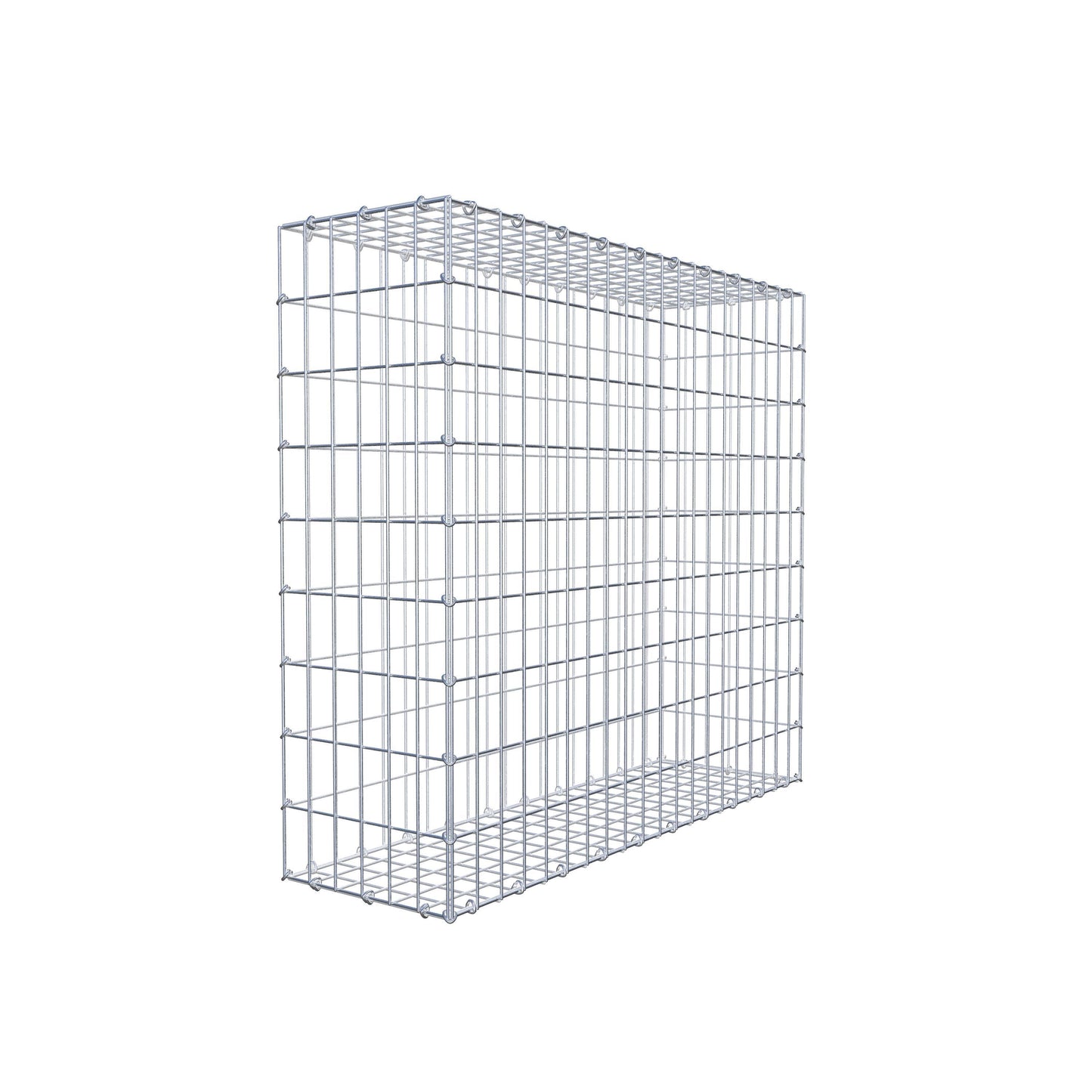 Gabion 100 cm x 90 cm x 30 cm (L x H x P), mailles 5 cm x 10 cm, anneau en C