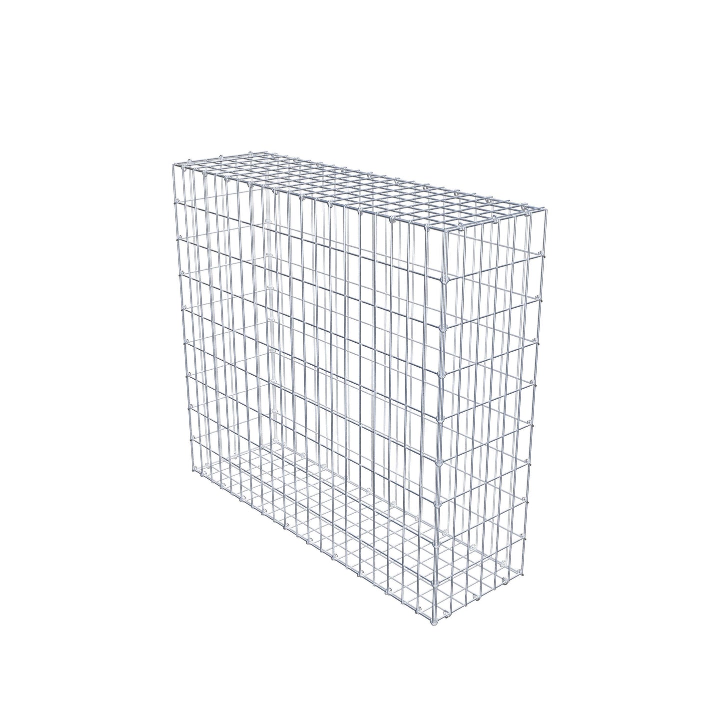 Gabion 100 cm x 90 cm x 30 cm (L x H x P), mailles 5 cm x 10 cm, anneau en C
