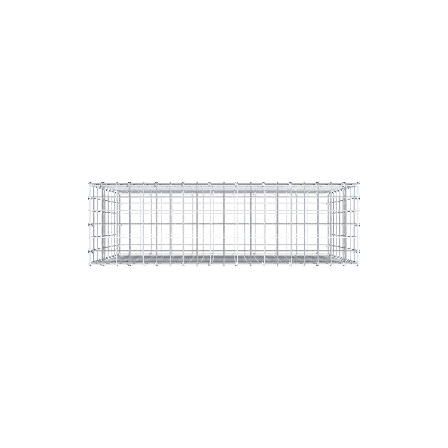 Gabion 100 cm x 90 cm x 30 cm (L x H x P), mailles 5 cm x 10 cm, anneau en C