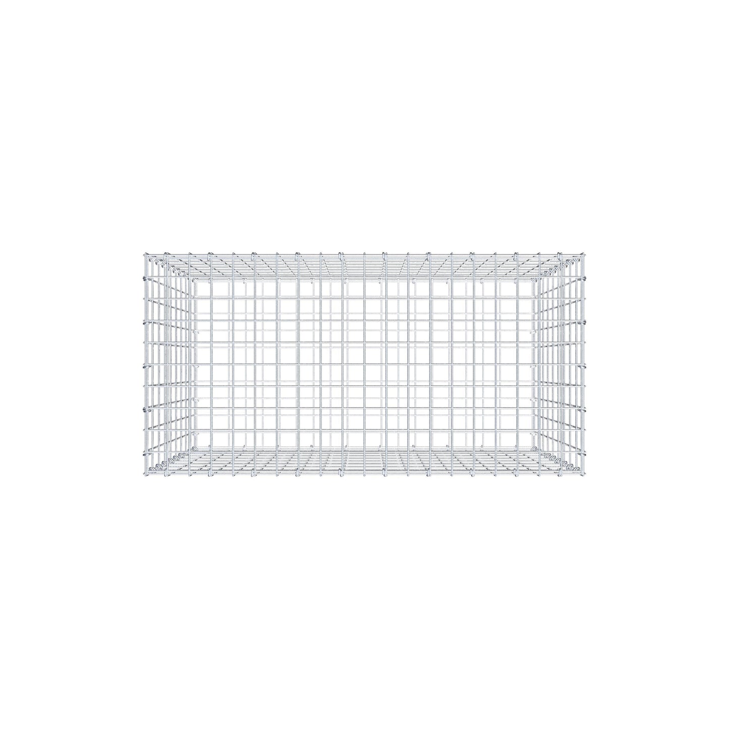 Gabione 100 cm x 90 cm x 50 cm (L x H x T), Maschenweite 5 cm x 10 cm, C-Ring