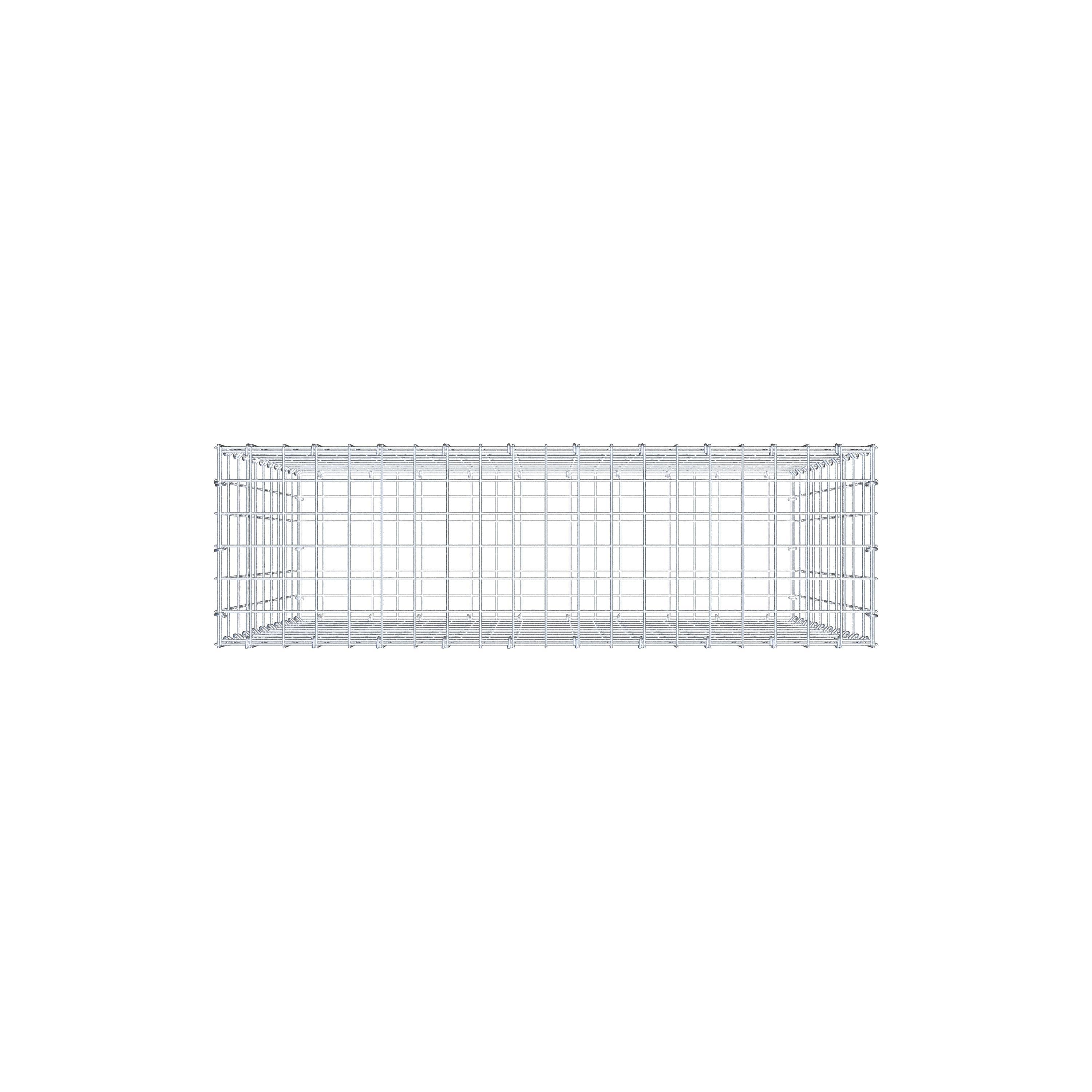 Gabione 100 cm x 100 cm x 30 cm (L x H x T), Maschenweite 5 cm x 10 cm, C-Ring