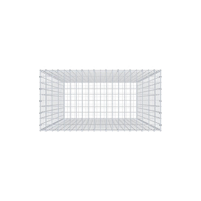 Gabione 200 cm x 100 cm x 50 cm (L x H x T), Maschenweite 5 cm x 10 cm, C-Ring