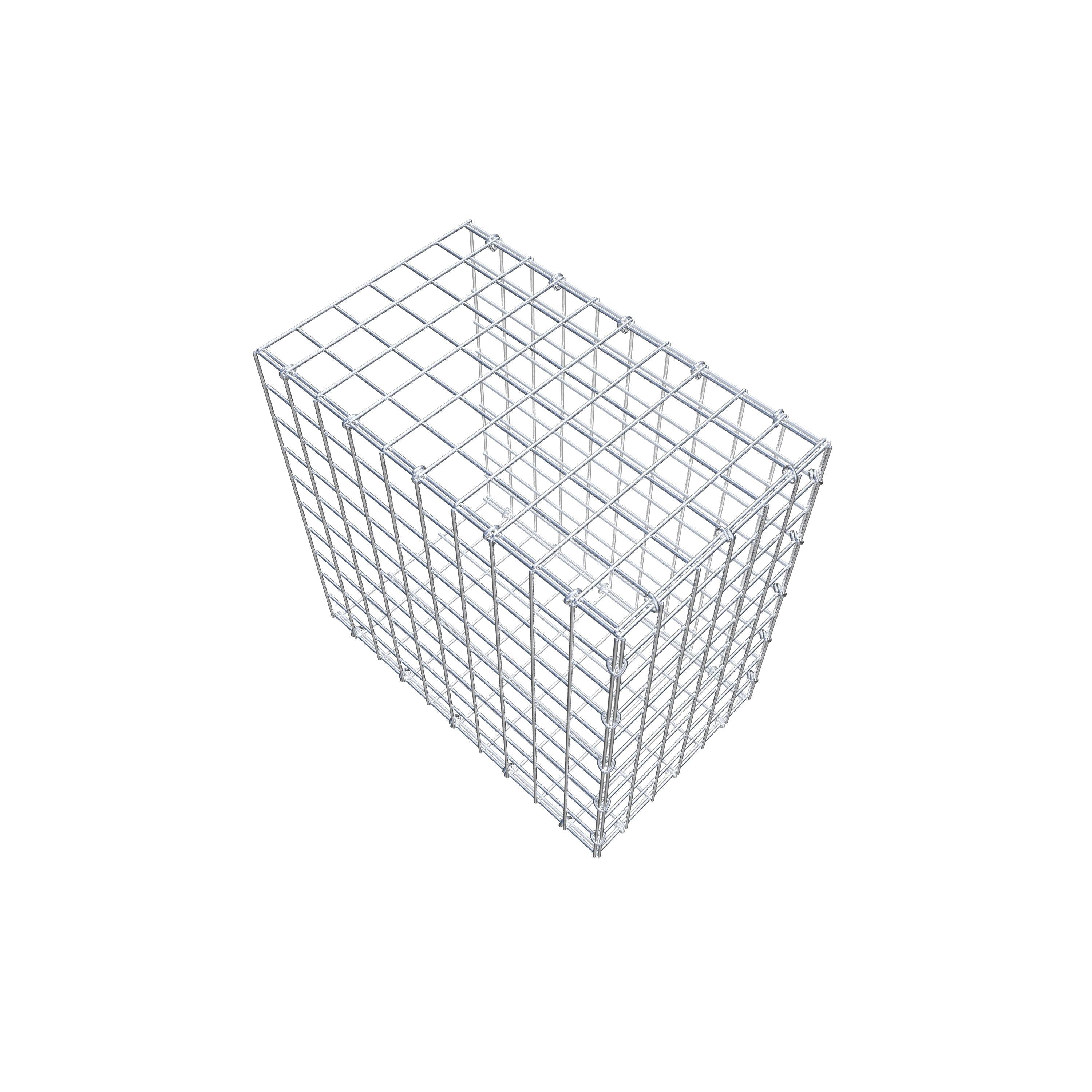 Monteret gabion type 2 50 cm x 50 cm x 30 cm (L x H x D), maskestørrelse 5 cm x 5 cm, C-ring