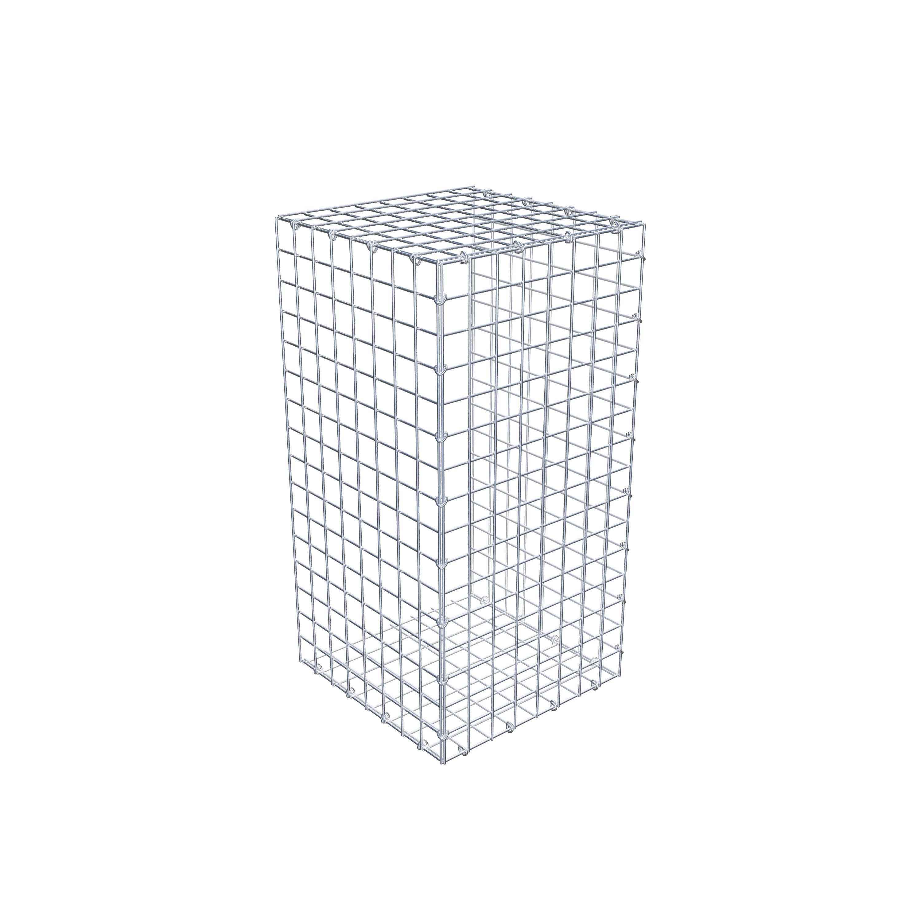 Monteret gabion type 2 80 cm x 40 cm x 40 cm (L x H x D), maskestørrelse 5 cm x 5 cm, C-ring