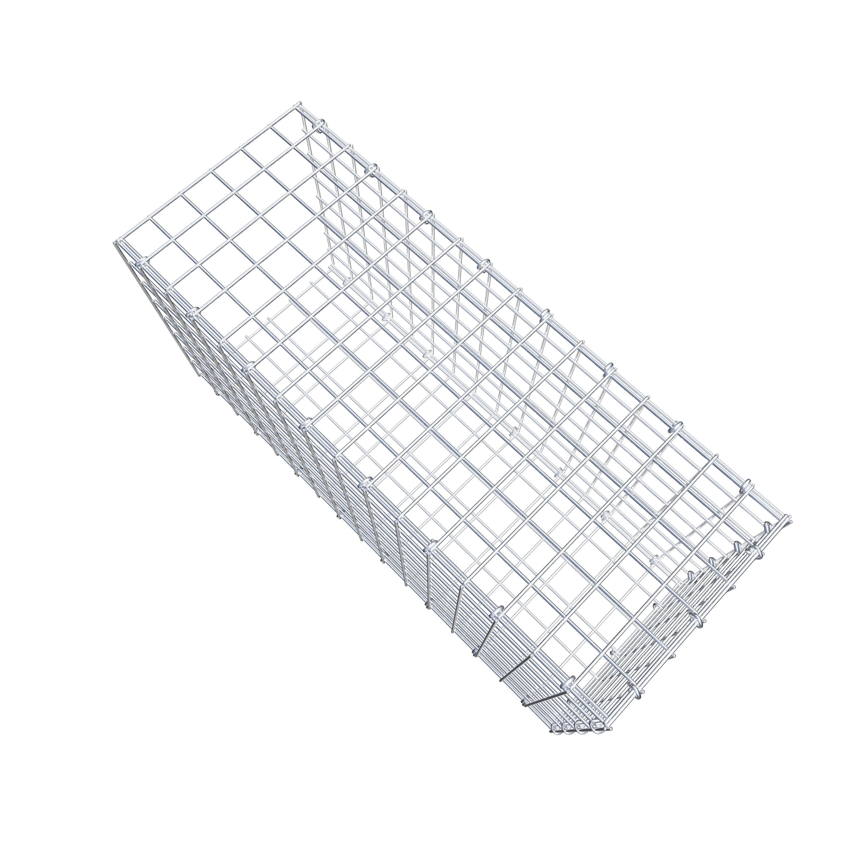 Mounted gabion type 2 80 cm x 40 cm x 30 cm (L x H x D), mesh size 5 cm x 5 cm, C-ring