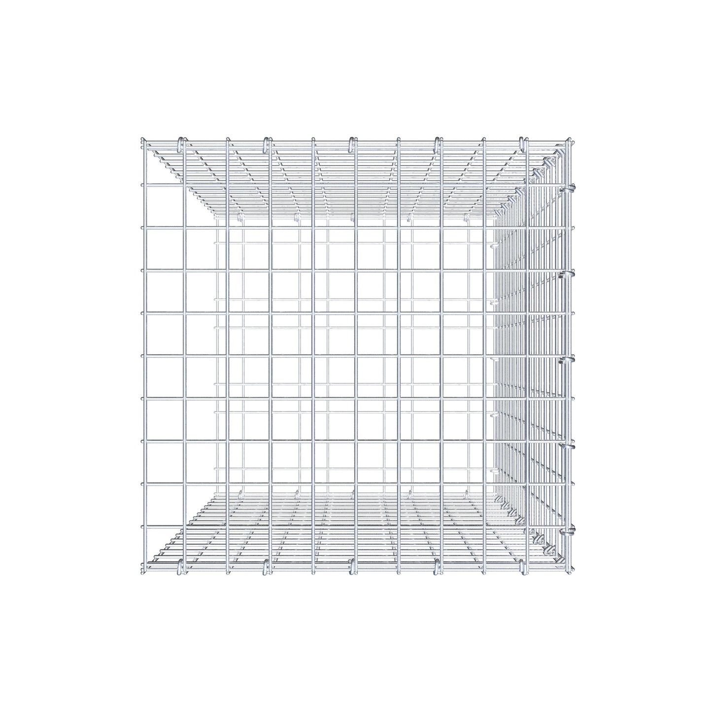 Gabião Tipo 2 80 cm x 50 cm x 50 cm (C x A x P), malhagem 5 cm x 5 cm, anel C