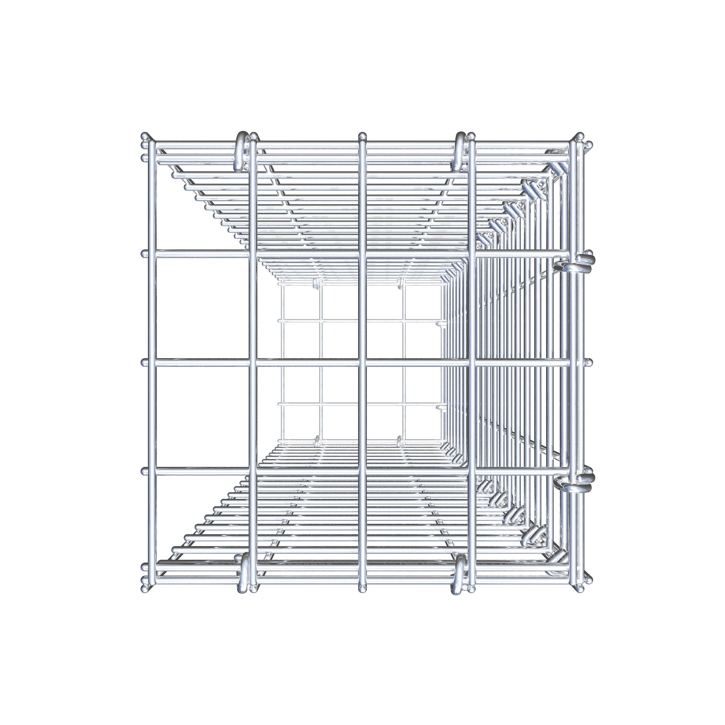 Anbaugabione Typ 2 100 cm x 20 cm x 20 cm (L x H x T), Maschenweite 5 cm x 5 cm, C-Ring