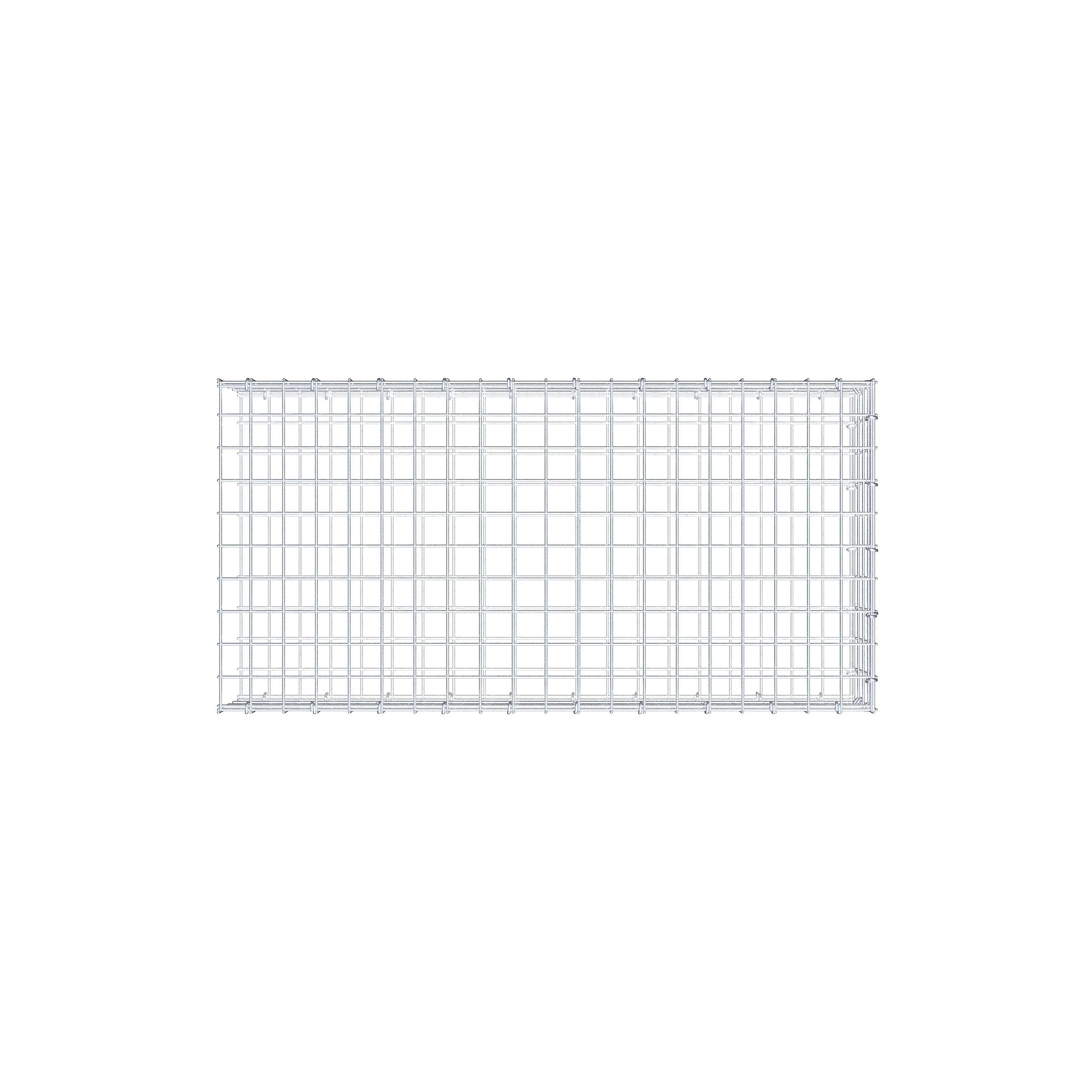 Monteret gabion type 2 100 cm x 20 cm x 50 cm (L x H x D), maskestørrelse 5 cm x 5 cm, C-ring