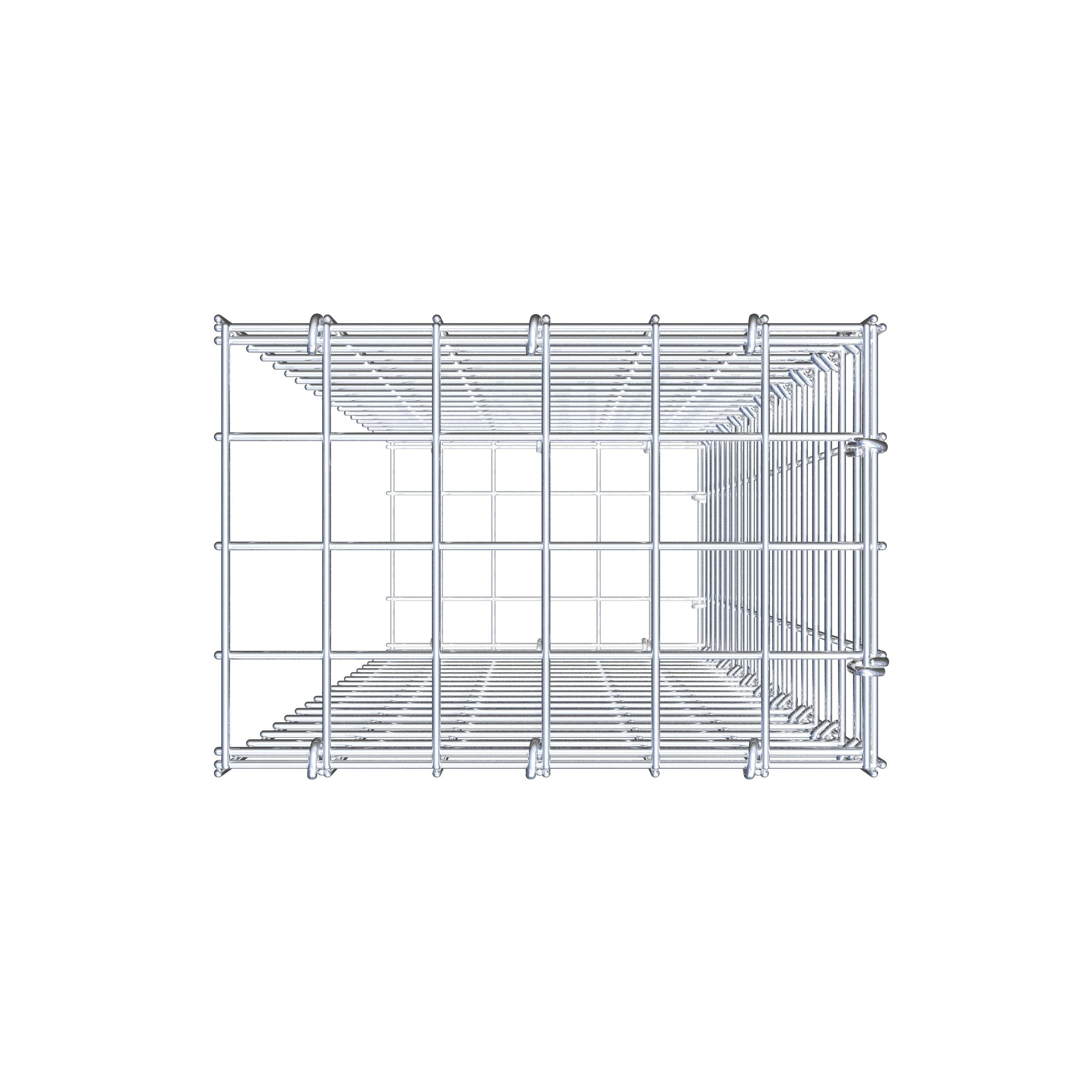 Gabião Tipo 2 100 cm x 30 cm x 20 cm (C x A x P), malhagem 5 cm x 5 cm, anel C