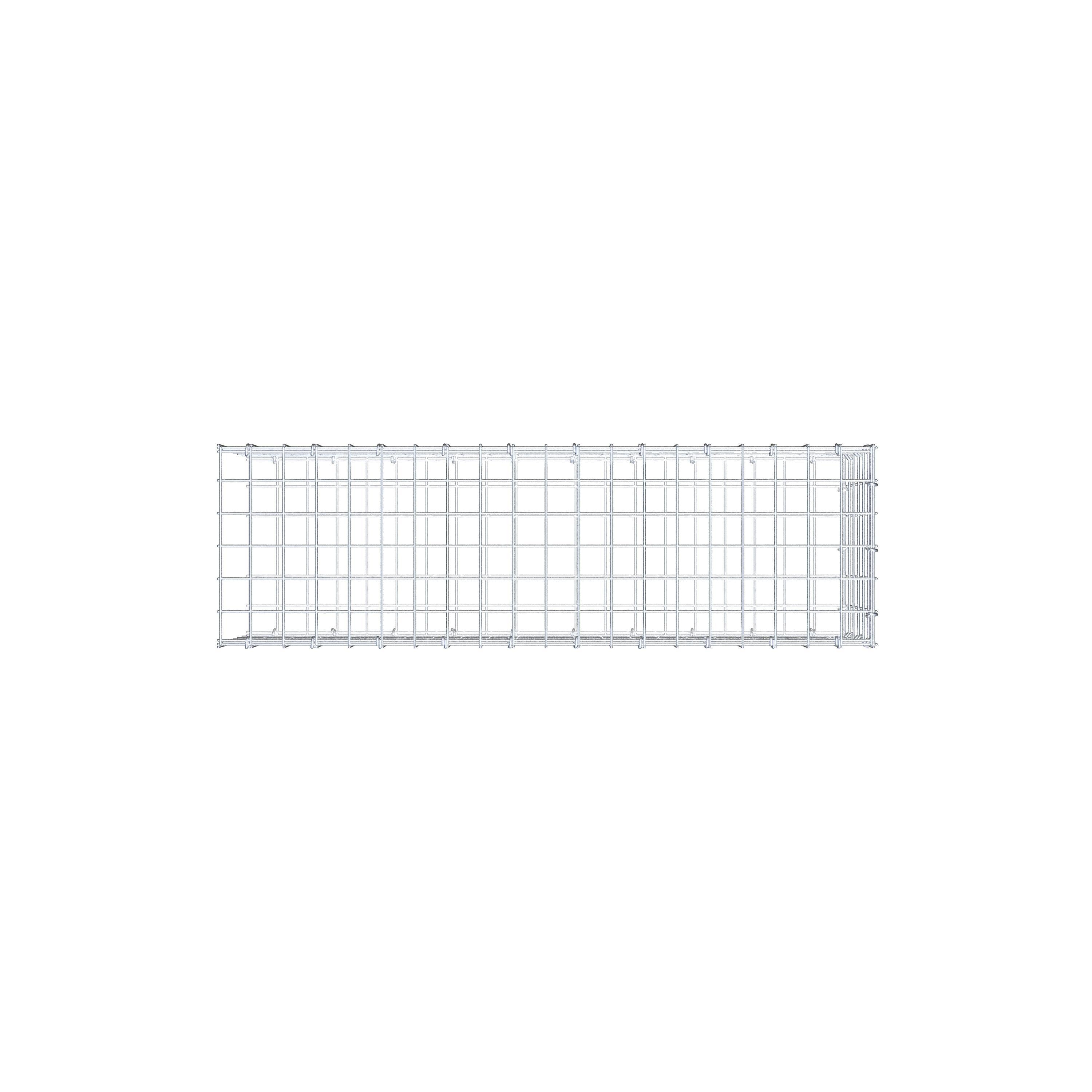 Gabbione aggiuntivo tipo 2 100 cm x 30 cm x 30 cm (L x A x P), maglia 5 cm x 5 cm, anello a C