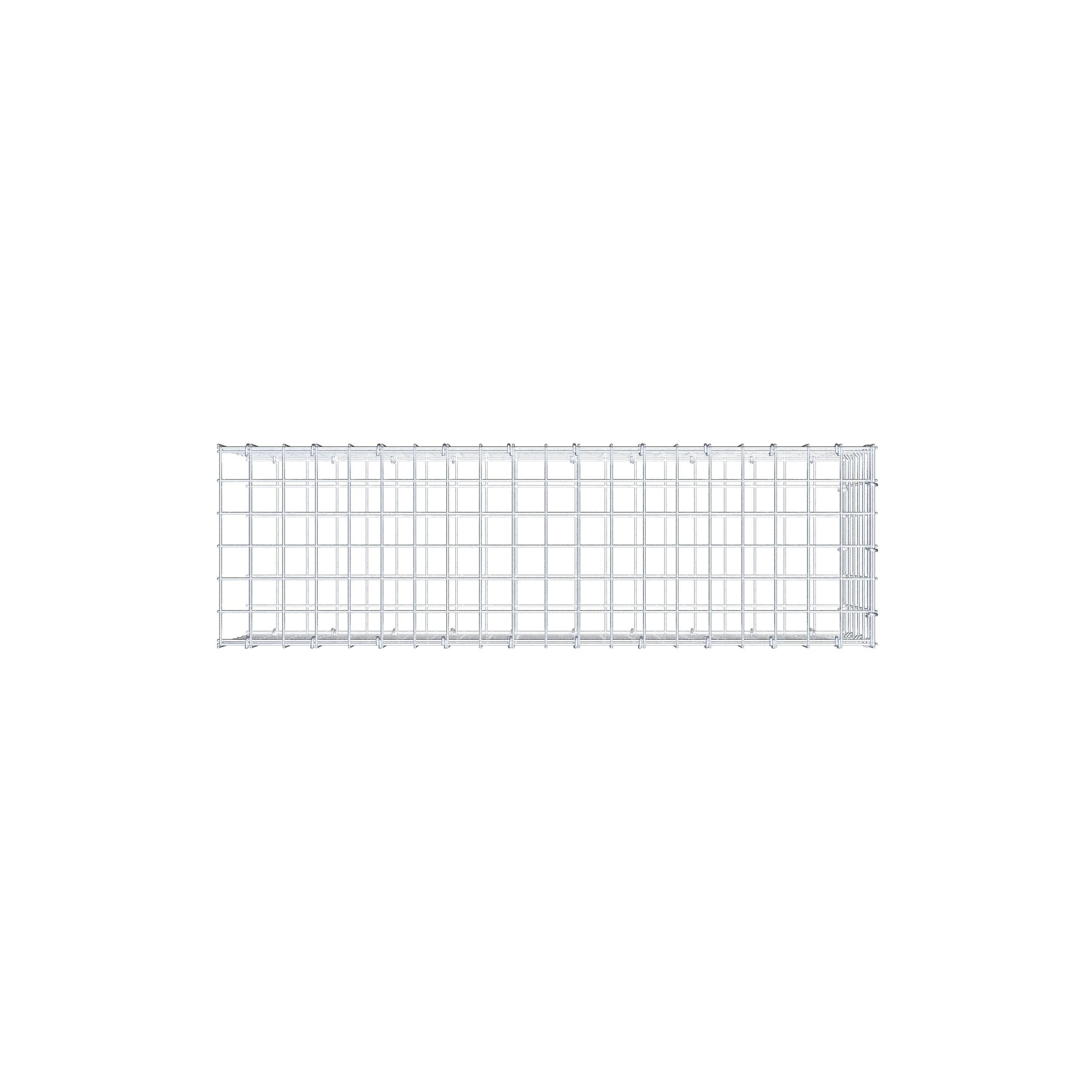 Monteret gabion type 2 100 cm x 30 cm x 30 cm (L x H x D), maskestørrelse 5 cm x 5 cm, C-ring