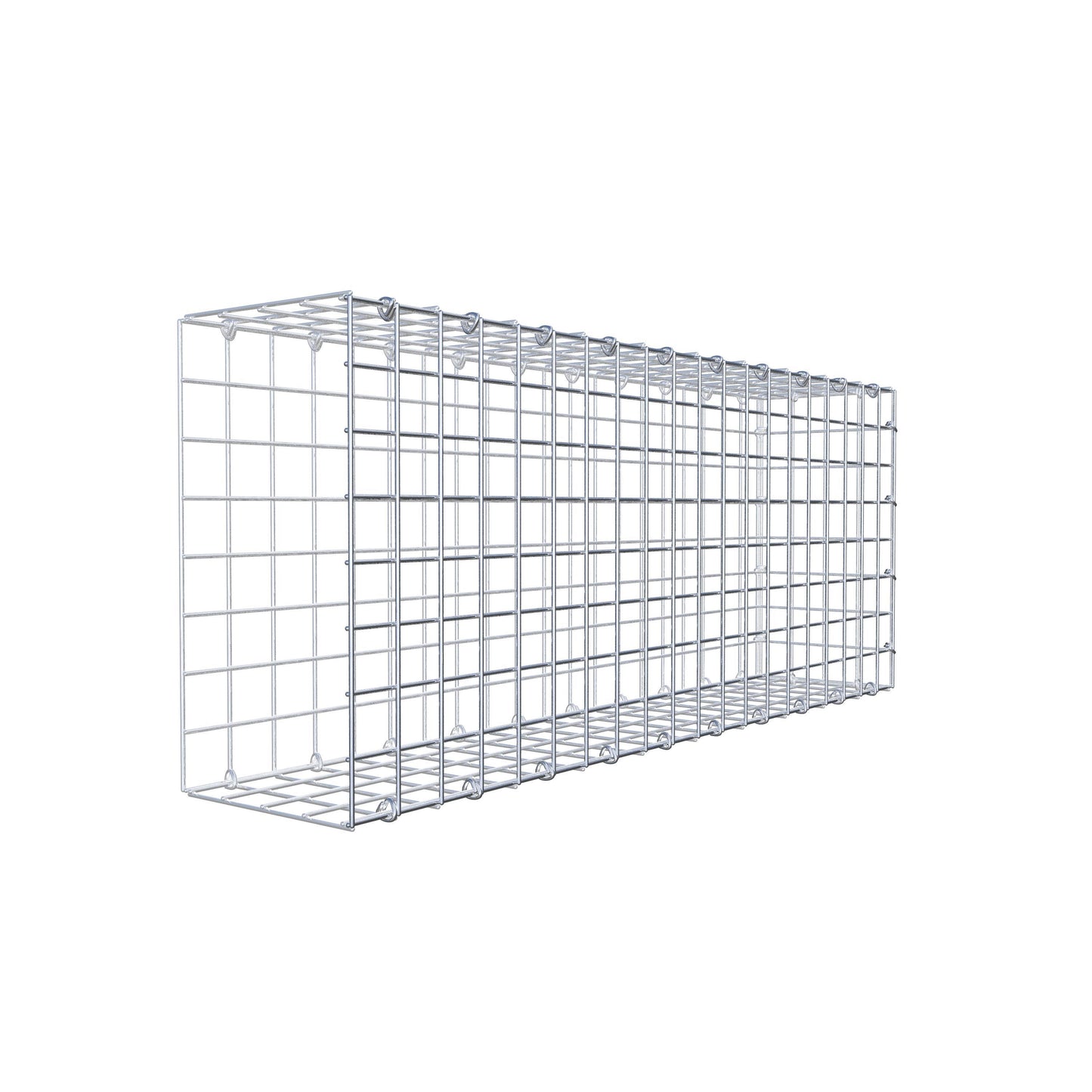 Mounted gabion type 2 100 cm x 40 cm x 20 cm (L x H x D), mesh size 5 cm x 5 cm, C-ring