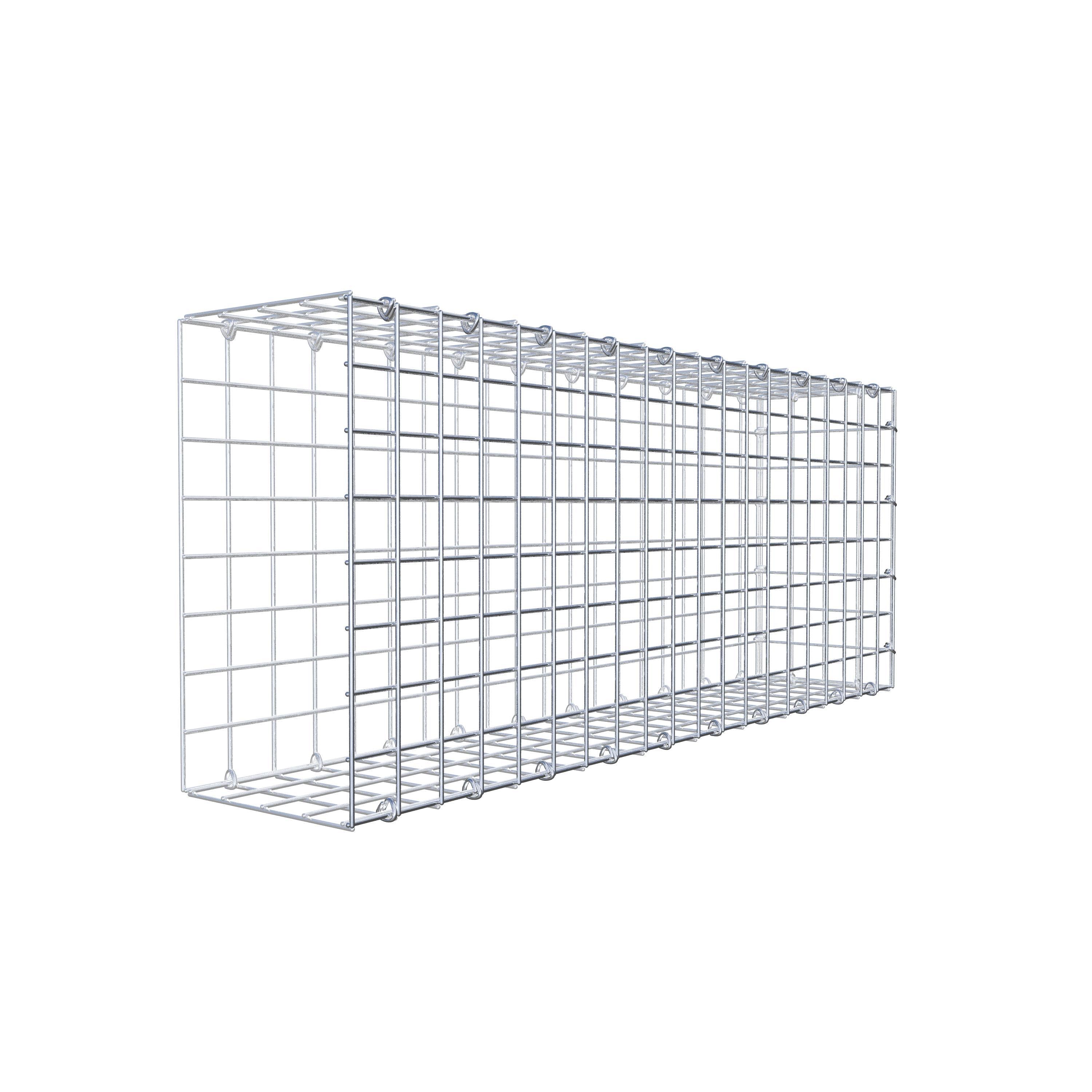 Type 2 oplegkorf 100 cm x 40 cm x 20 cm (L x H x D), maaswijdte 5 cm x 5 cm, C-ring
