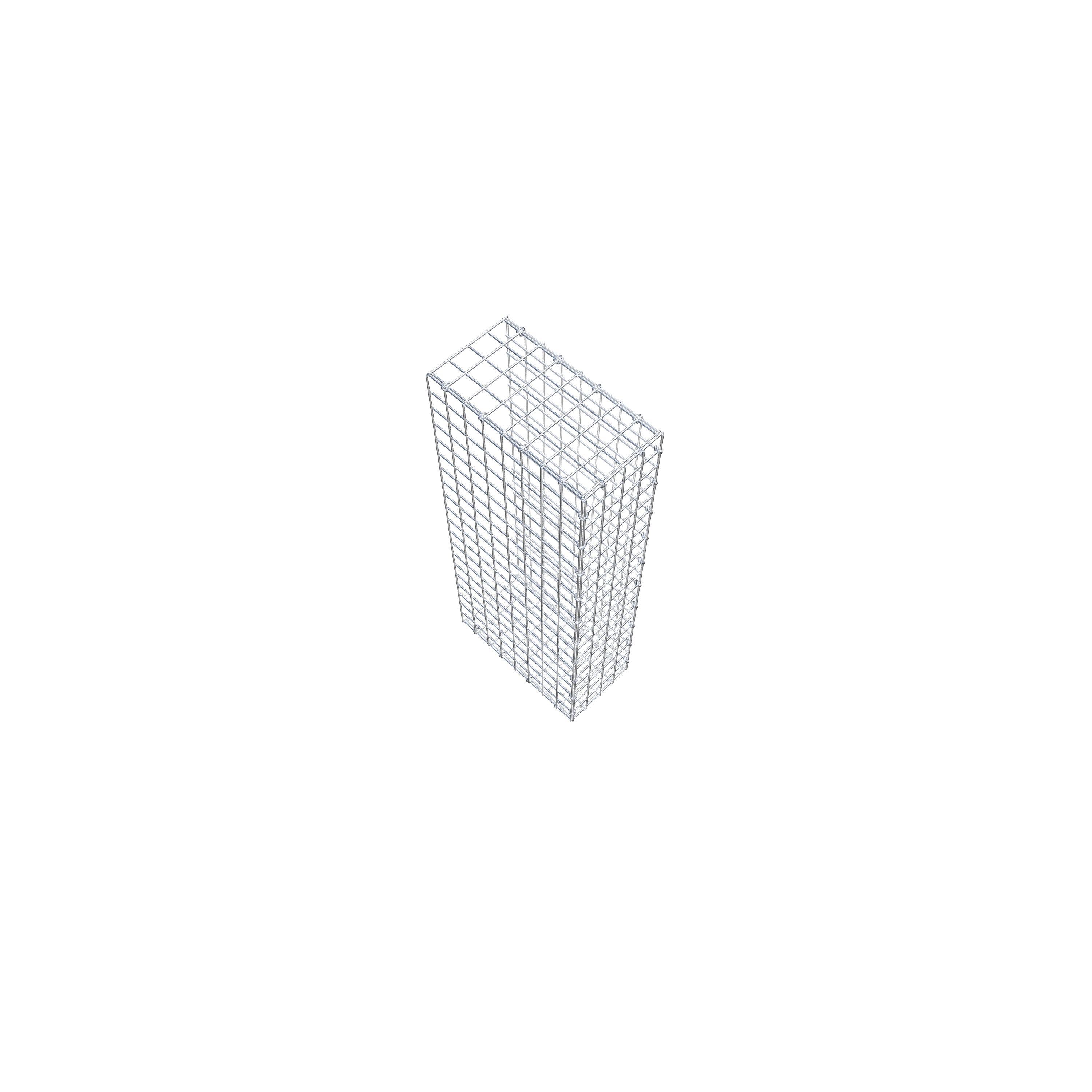 Type 2 oplegkorf 100 cm x 40 cm x 20 cm (L x H x D), maaswijdte 5 cm x 5 cm, C-ring