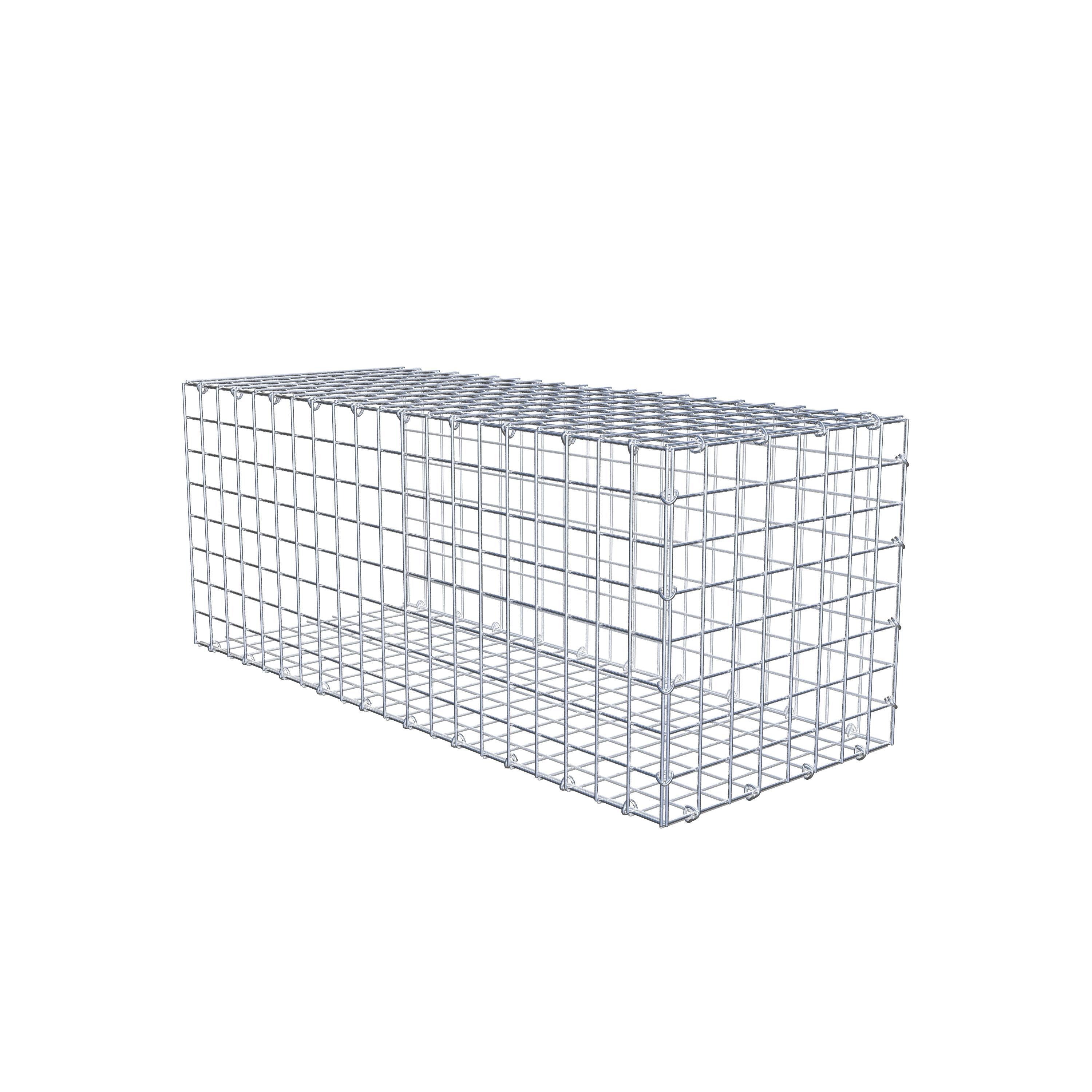 Monteret gabion type 2 100 cm x 40 cm x 40 cm (L x H x D), maskestørrelse 5 cm x 5 cm, C-ring