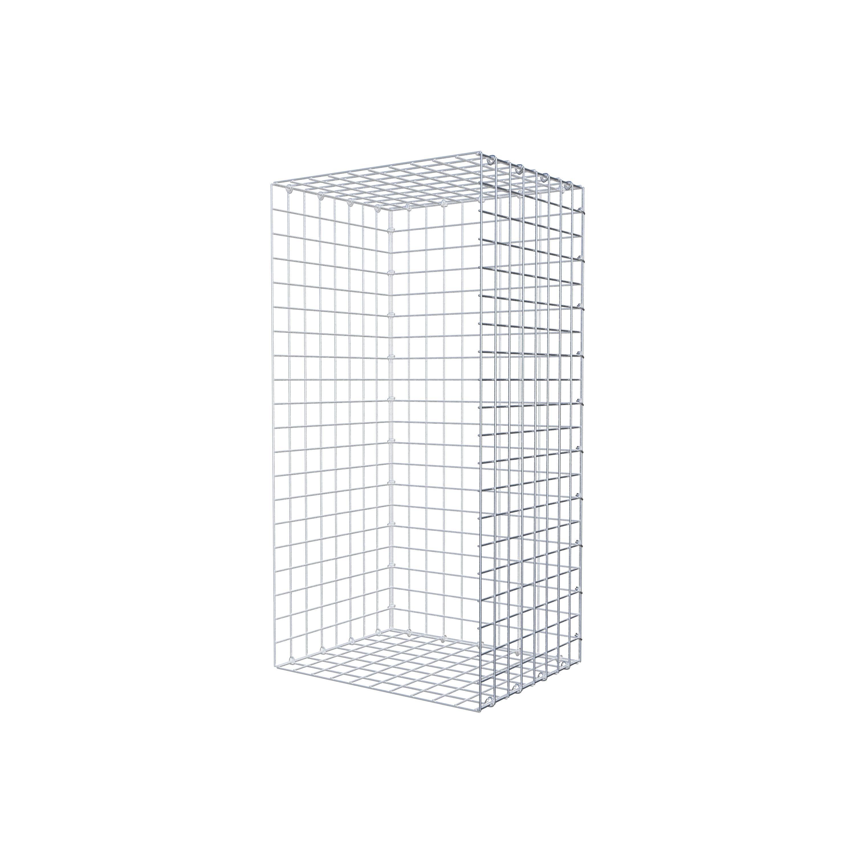 Monteret gabion type 2 100 cm x 40 cm x 50 cm (L x H x D), maskestørrelse 5 cm x 5 cm, C-ring