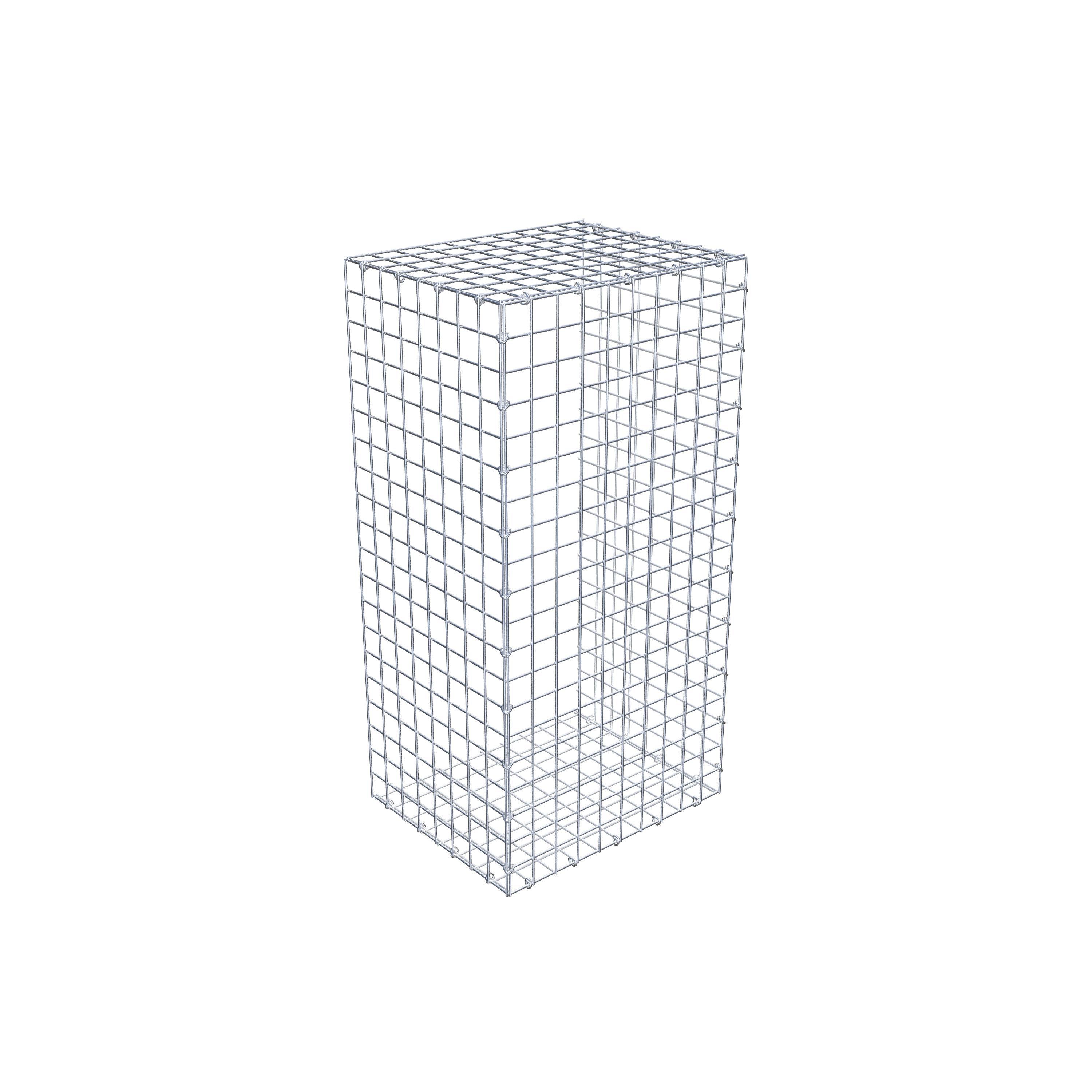 Monteret gabion type 2 100 cm x 40 cm x 50 cm (L x H x D), maskestørrelse 5 cm x 5 cm, C-ring