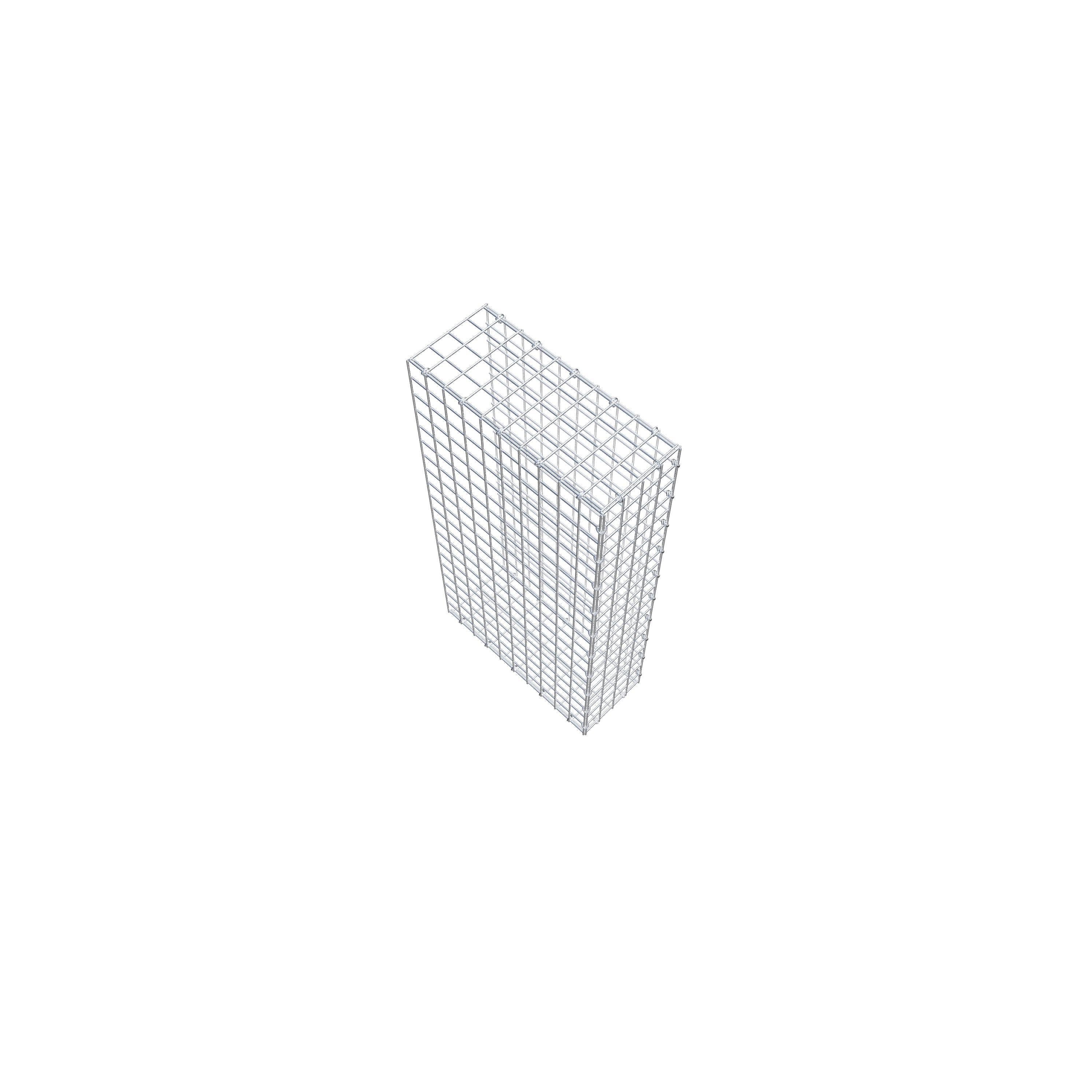 Gavión complementario de tipo 2 100 cm x 50 cm x 20 cm (largo x alto x fondo), malla 5 cm x 5 cm, anillo en C