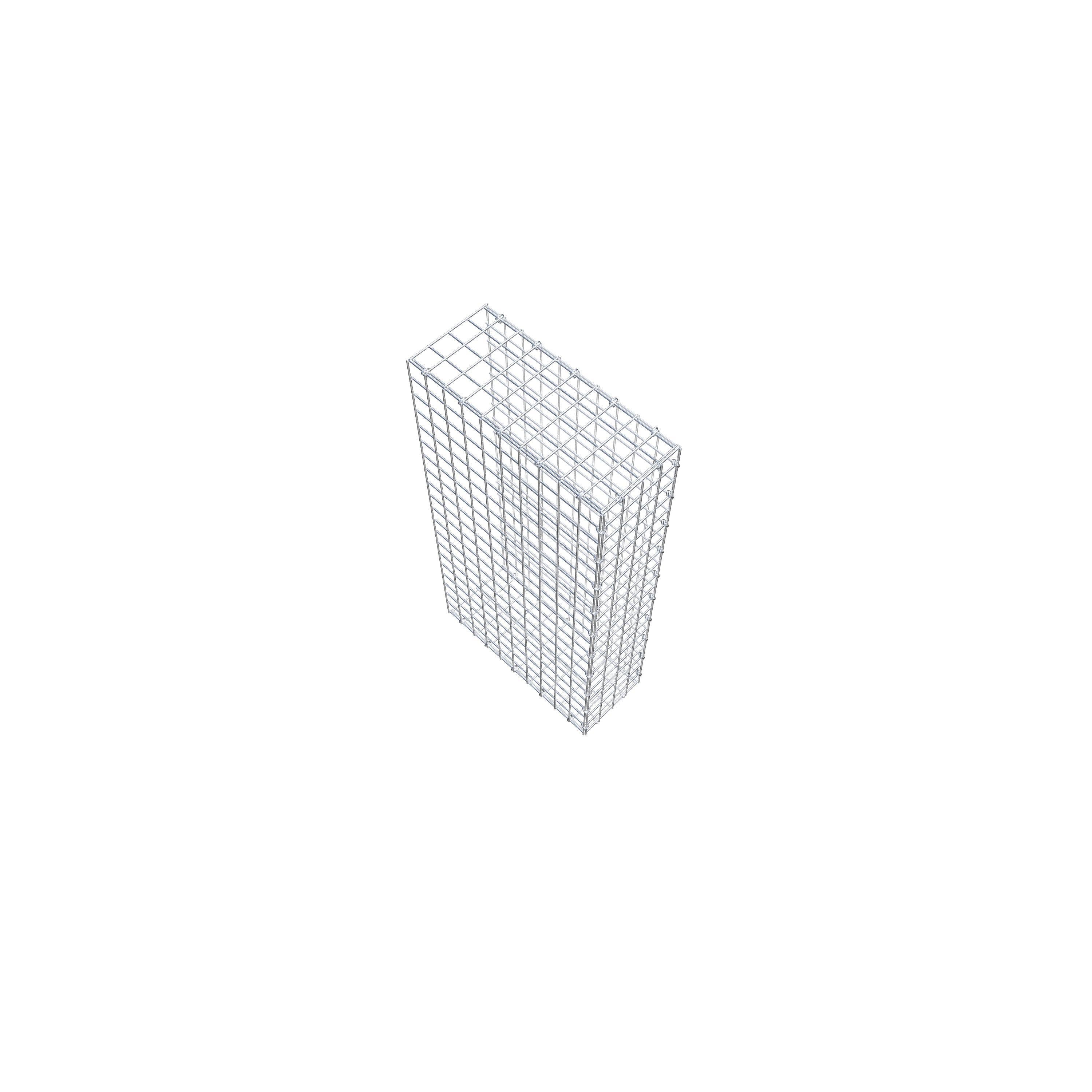 Monteret gabion type 2 100 cm x 50 cm x 20 cm (L x H x D), maskestørrelse 5 cm x 5 cm, C-ring