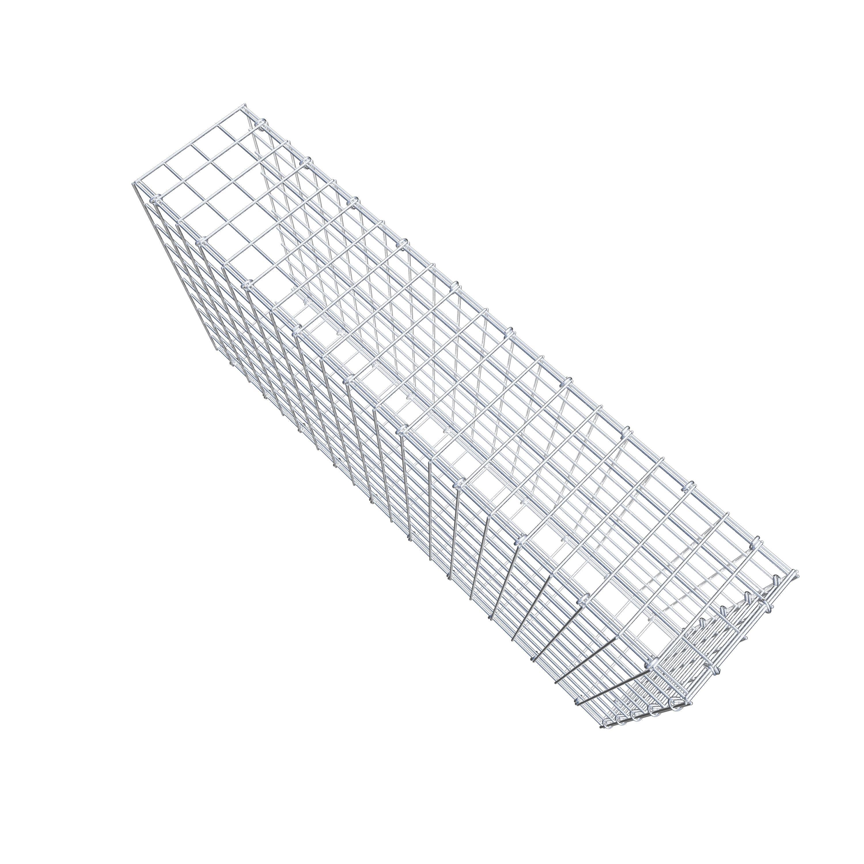 Monteret gabion type 2 100 cm x 50 cm x 20 cm (L x H x D), maskestørrelse 5 cm x 5 cm, C-ring