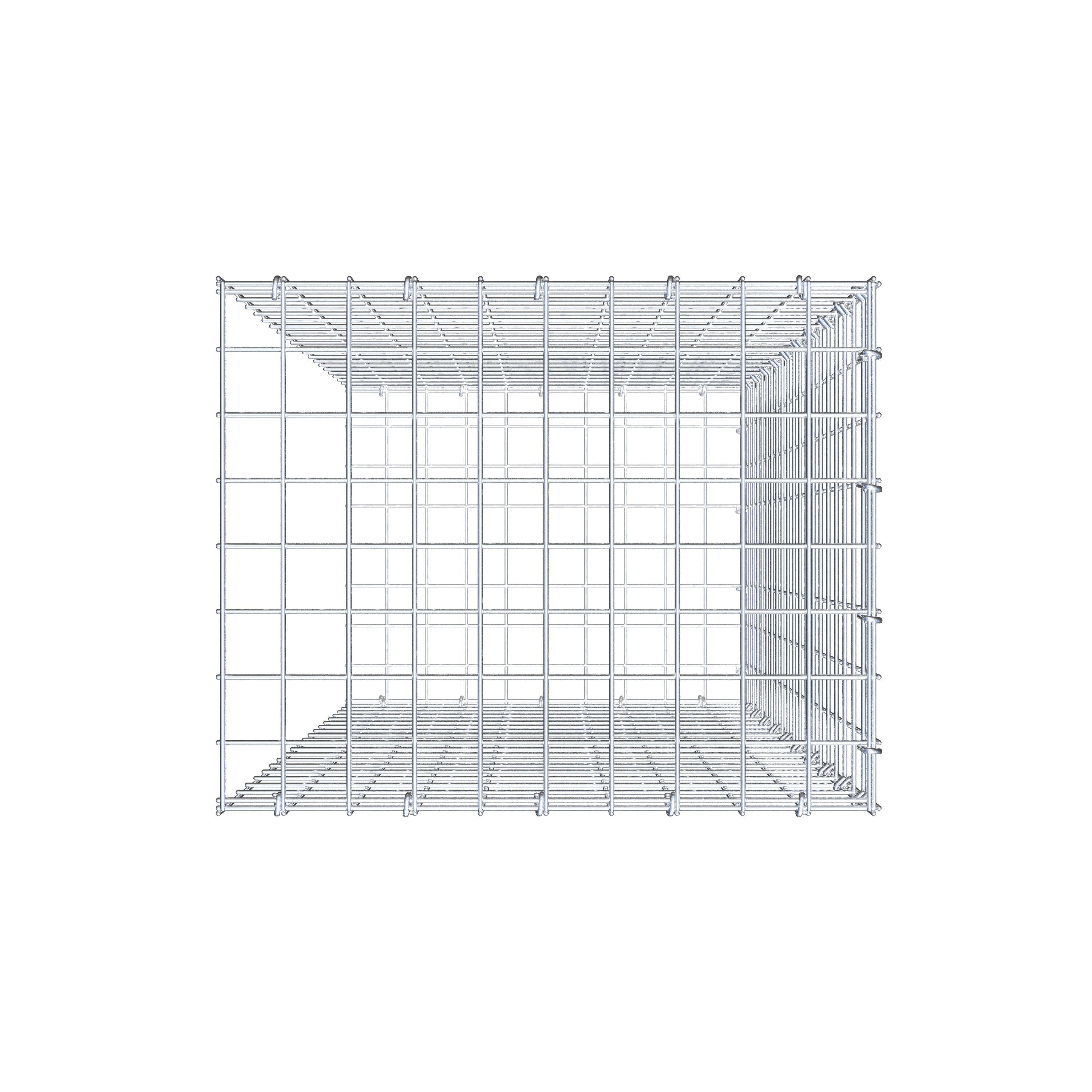 Anbaugabione Typ 2 100 cm x 50 cm x 40 cm (L x H x T), Maschenweite 5 cm x 5 cm, C-Ring