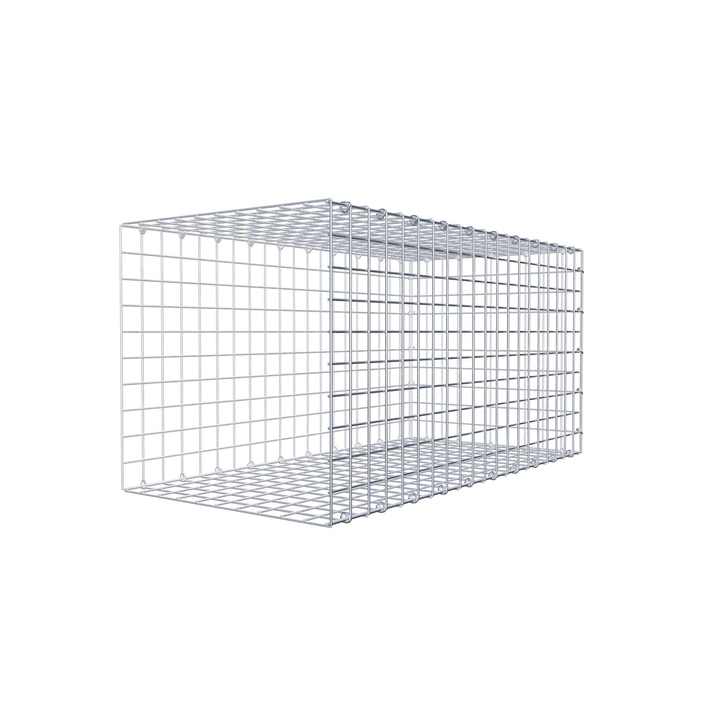 Monteret gabion type 2 100 cm x 50 cm x 50 cm (L x H x D), maskestørrelse 5 cm x 5 cm, C-ring