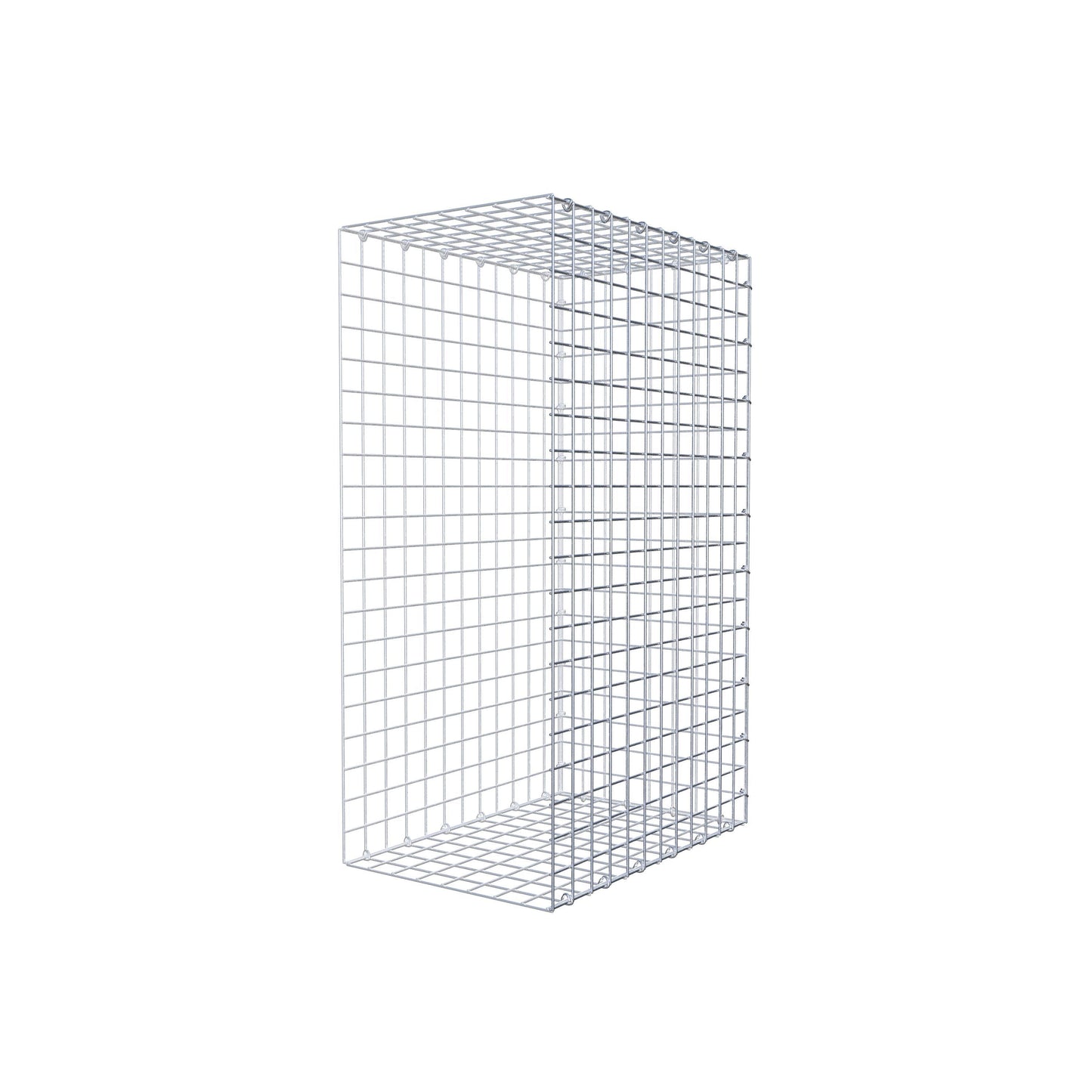Typ 2 påbyggnadsgabion 100 cm x 60 cm x 40 cm (L x H x D), maskstorlek 5 cm x 5 cm, C-ring