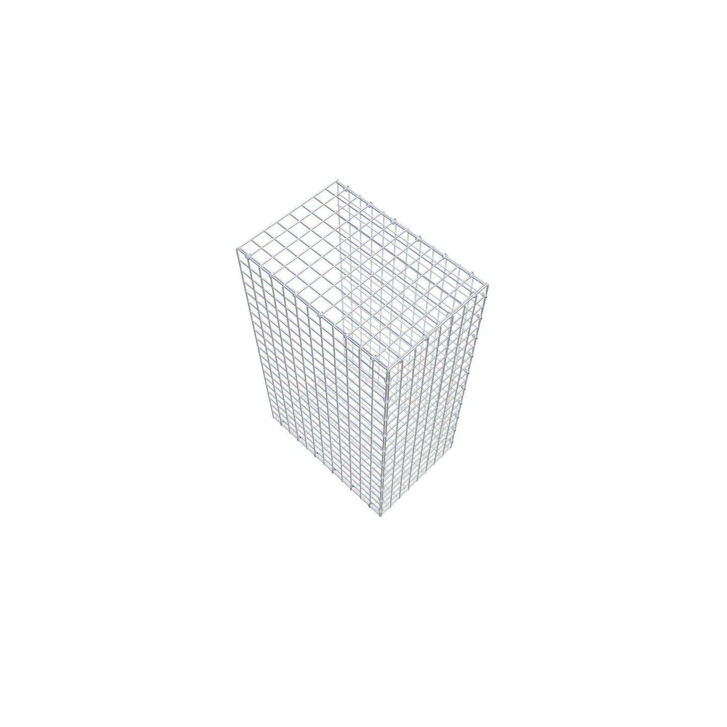 Typ 2 påbyggnadsgabion 100 cm x 60 cm x 40 cm (L x H x D), maskstorlek 5 cm x 5 cm, C-ring