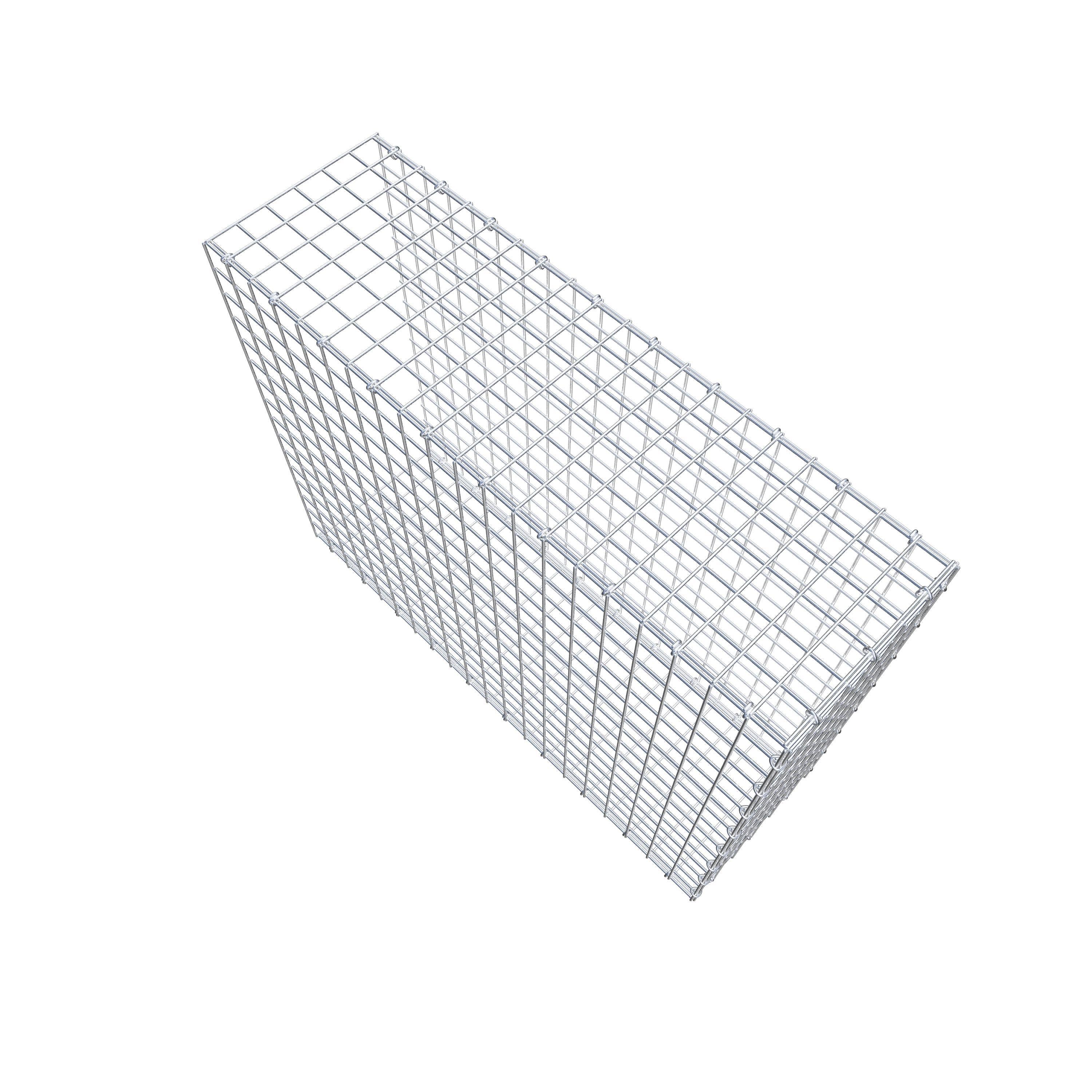 Mounted gabion type 2 100 cm x 80 cm x 30 cm (L x H x D), mesh size 5 cm x 5 cm, C-ring