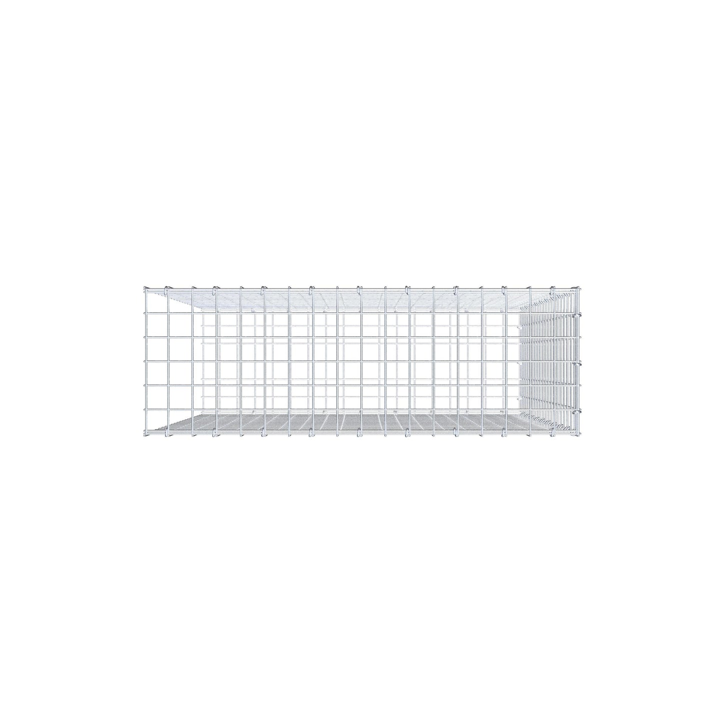 Anbaugabione Typ 2 100 cm x 90 cm x 30 cm (L x H x T), Maschenweite 5 cm x 5 cm, C-Ring