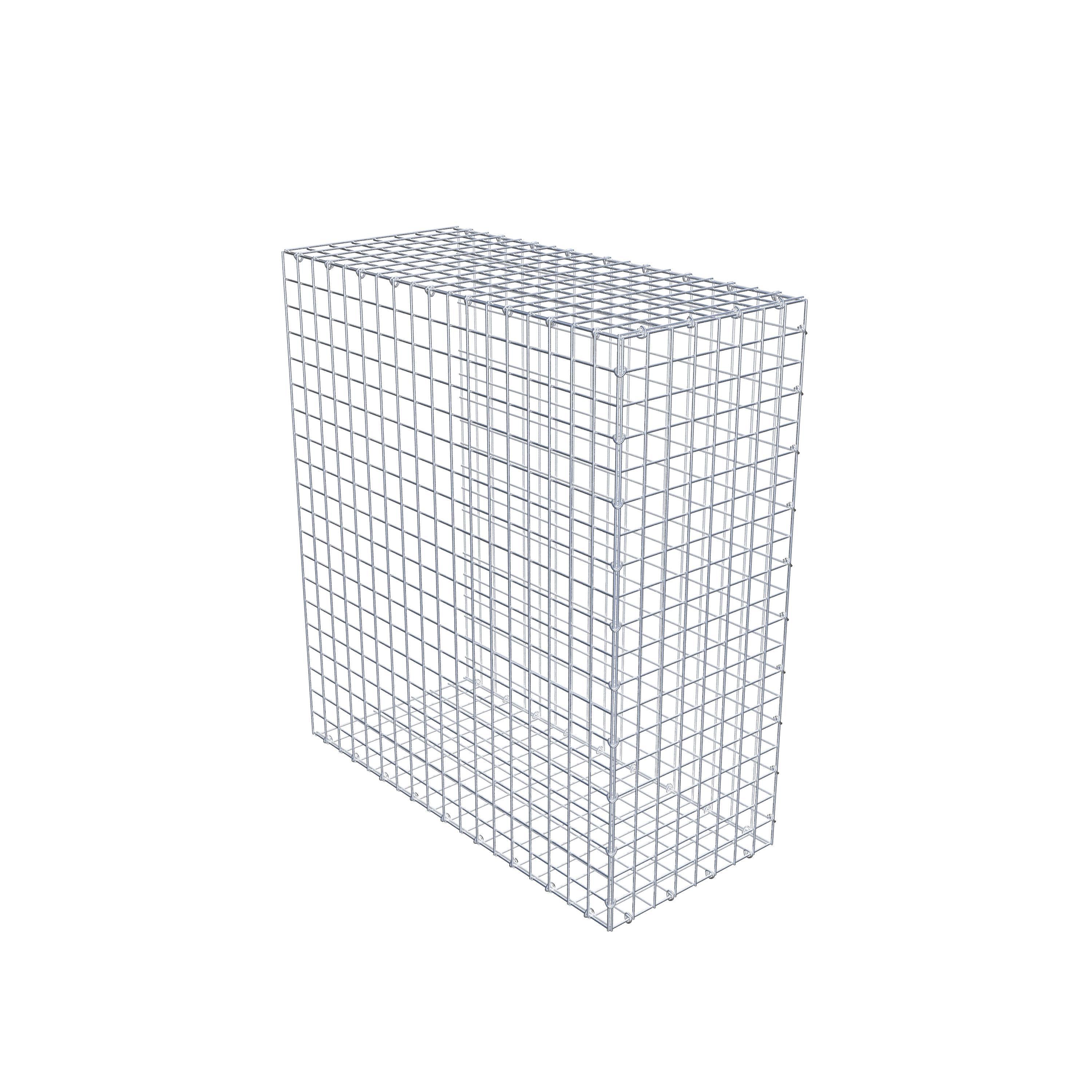 Monteret gabion type 2 100 cm x 90 cm x 40 cm (L x H x D), maskestørrelse 5 cm x 5 cm, C-ring