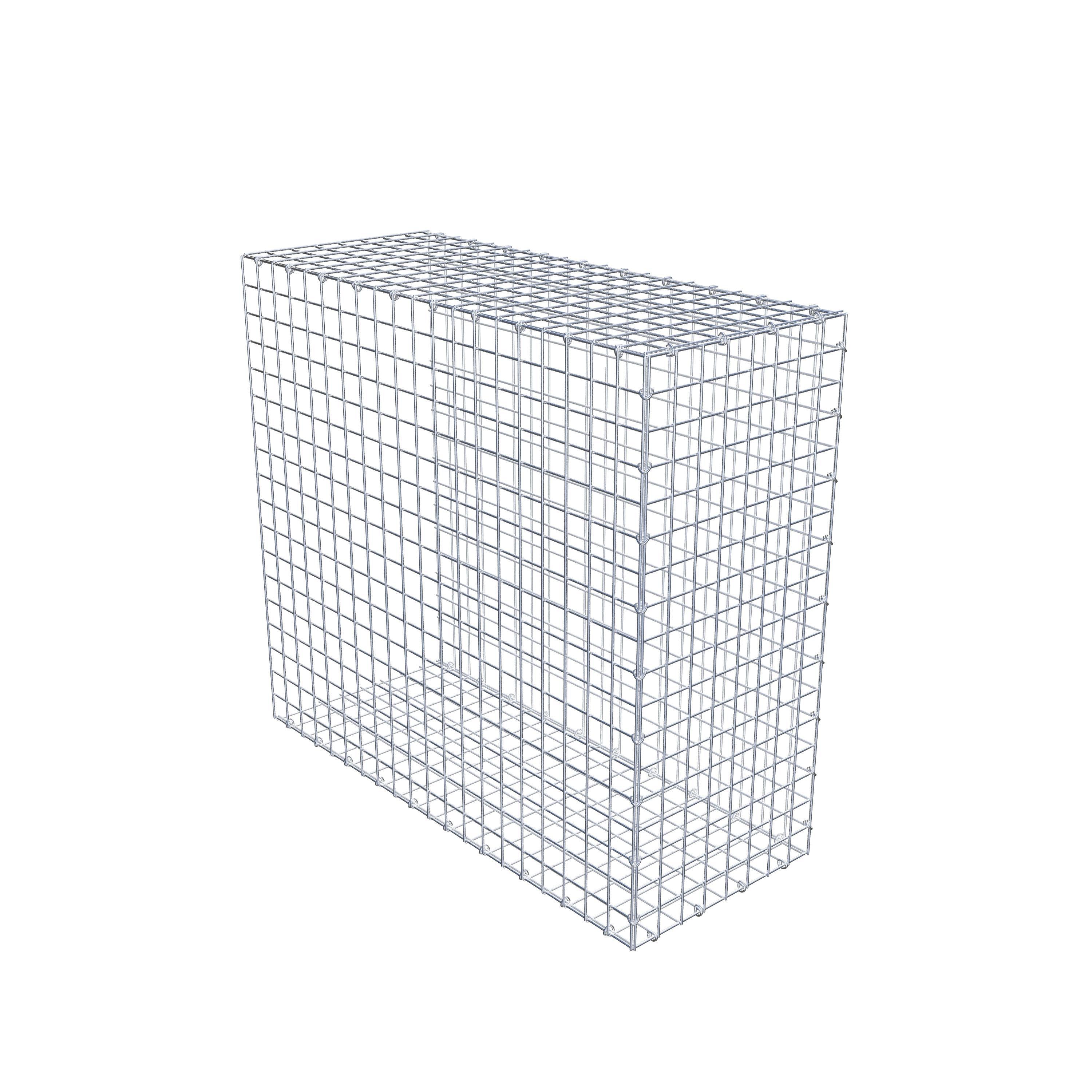 Monteret gabion type 2 100 cm x 90 cm x 40 cm (L x H x D), maskestørrelse 5 cm x 5 cm, C-ring