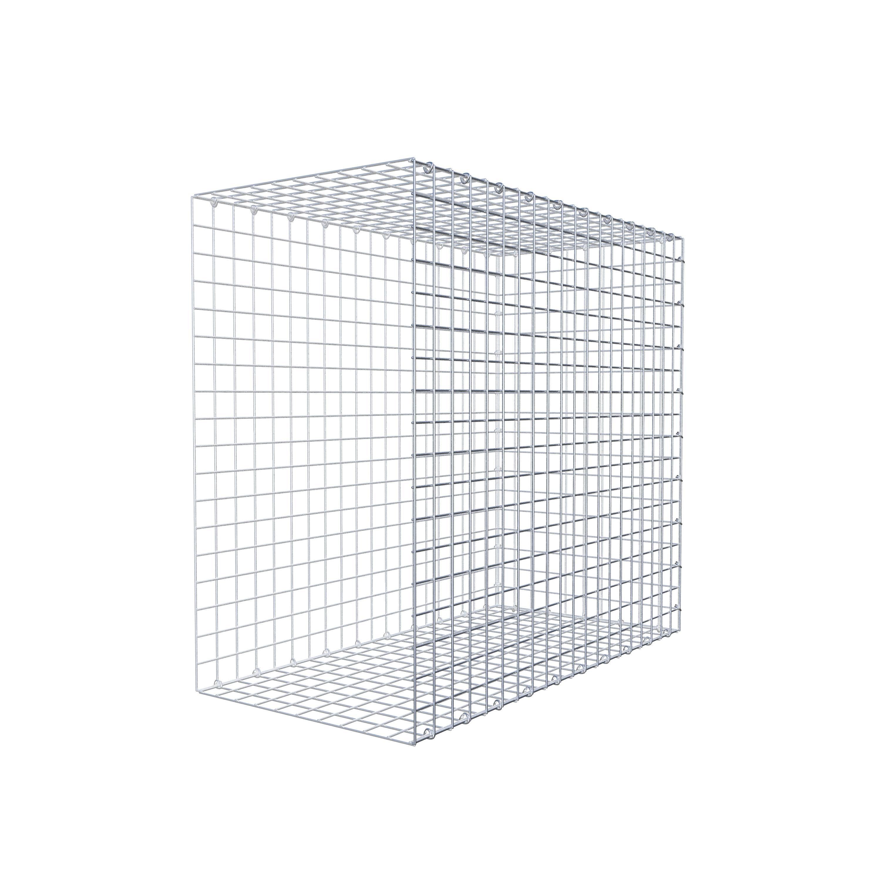 Monteret gabion type 2 100 cm x 90 cm x 50 cm (L x H x D), maskestørrelse 5 cm x 5 cm, C-ring