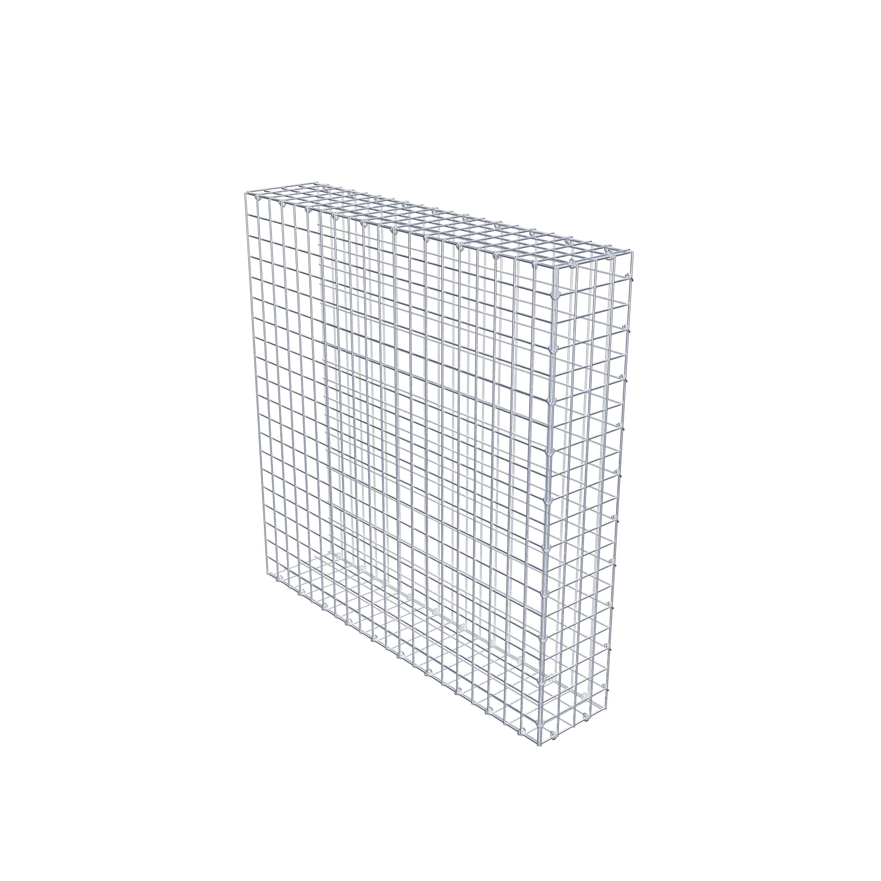 Mounted gabion type 2 100 cm x 100 cm x 20 cm (L x H x D), mesh size 5 cm x 5 cm, C-ring