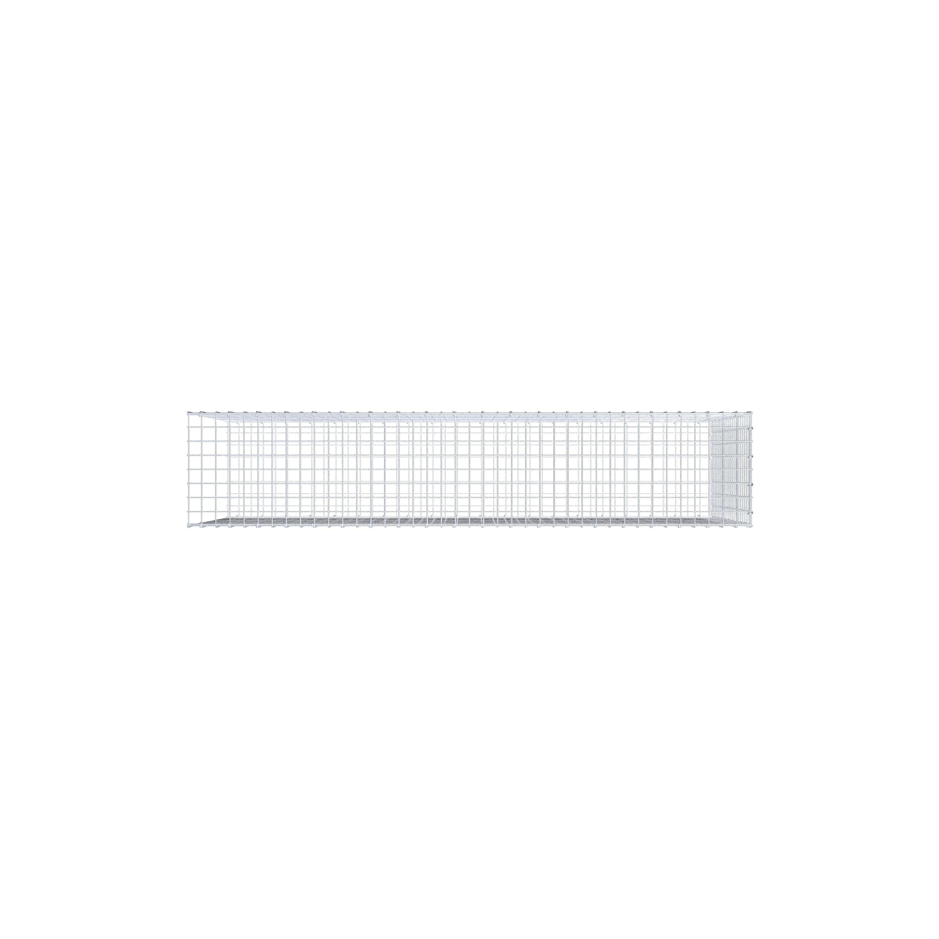 Opzetpaal type 2 200 cm x 100 cm x 40 cm (L x H x D), maaswijdte 5 cm x 5 cm, C-ring