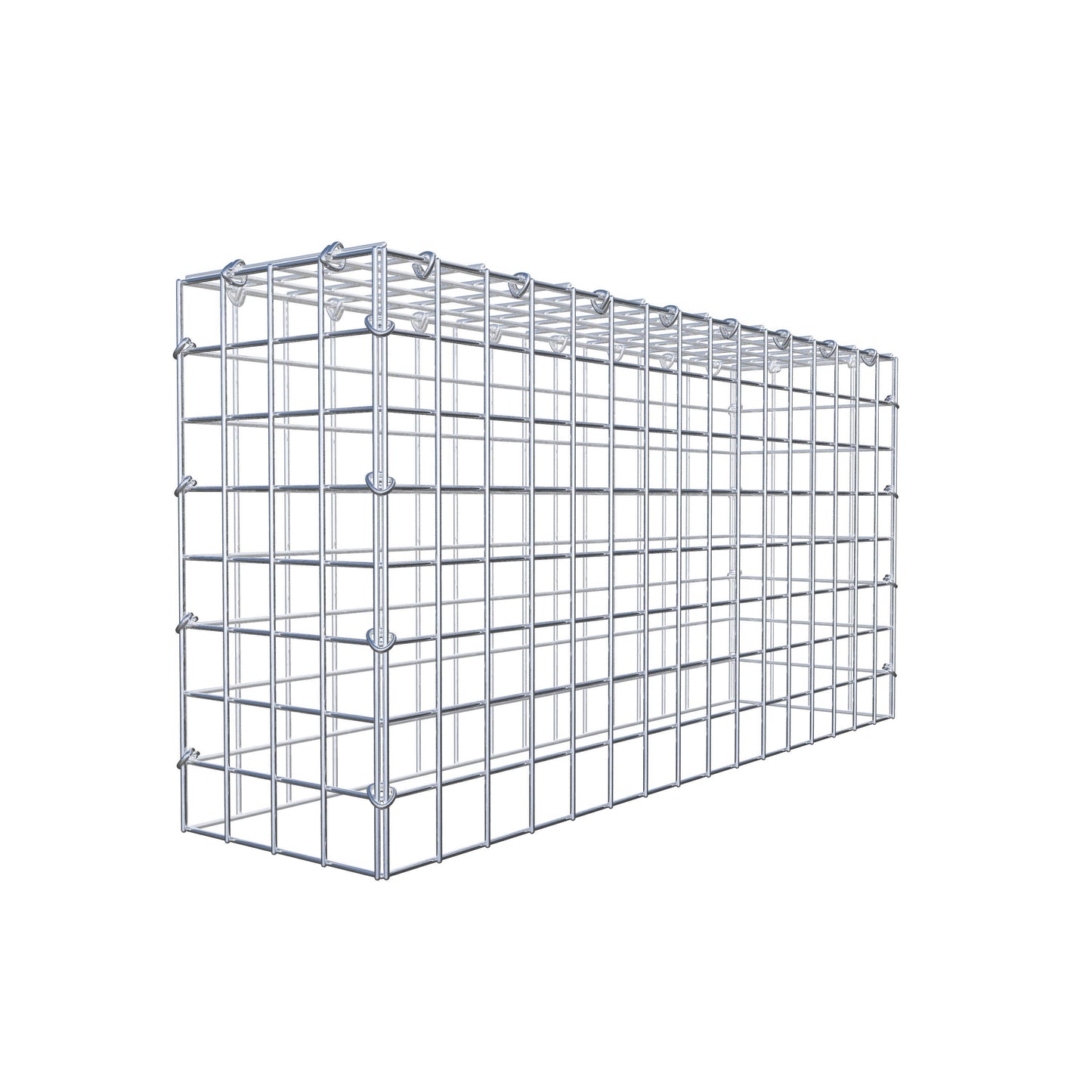 Monteret gabion type 3 80 cm x 40 cm x 20 cm (L x H x D), maskestørrelse 5 cm x 5 cm, C-ring