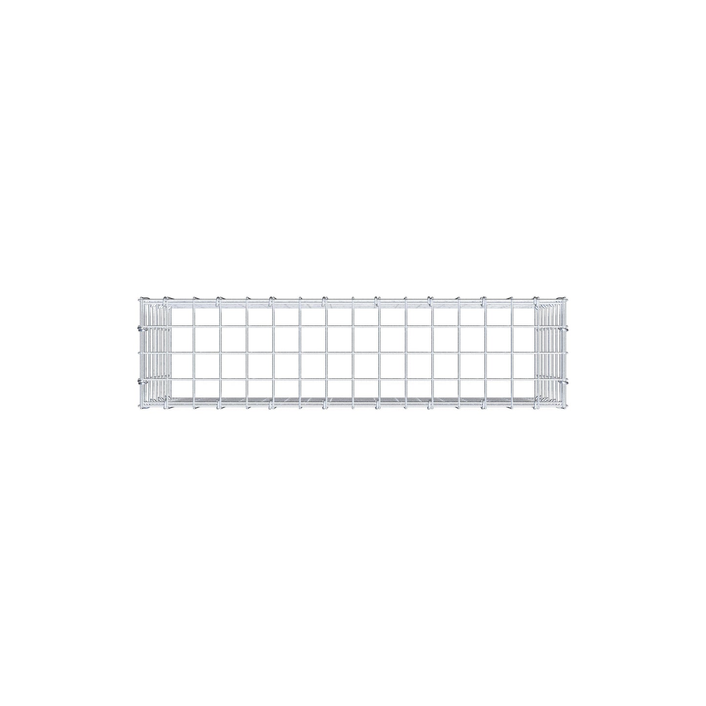Monteret gabion type 3 80 cm x 40 cm x 20 cm (L x H x D), maskestørrelse 5 cm x 5 cm, C-ring