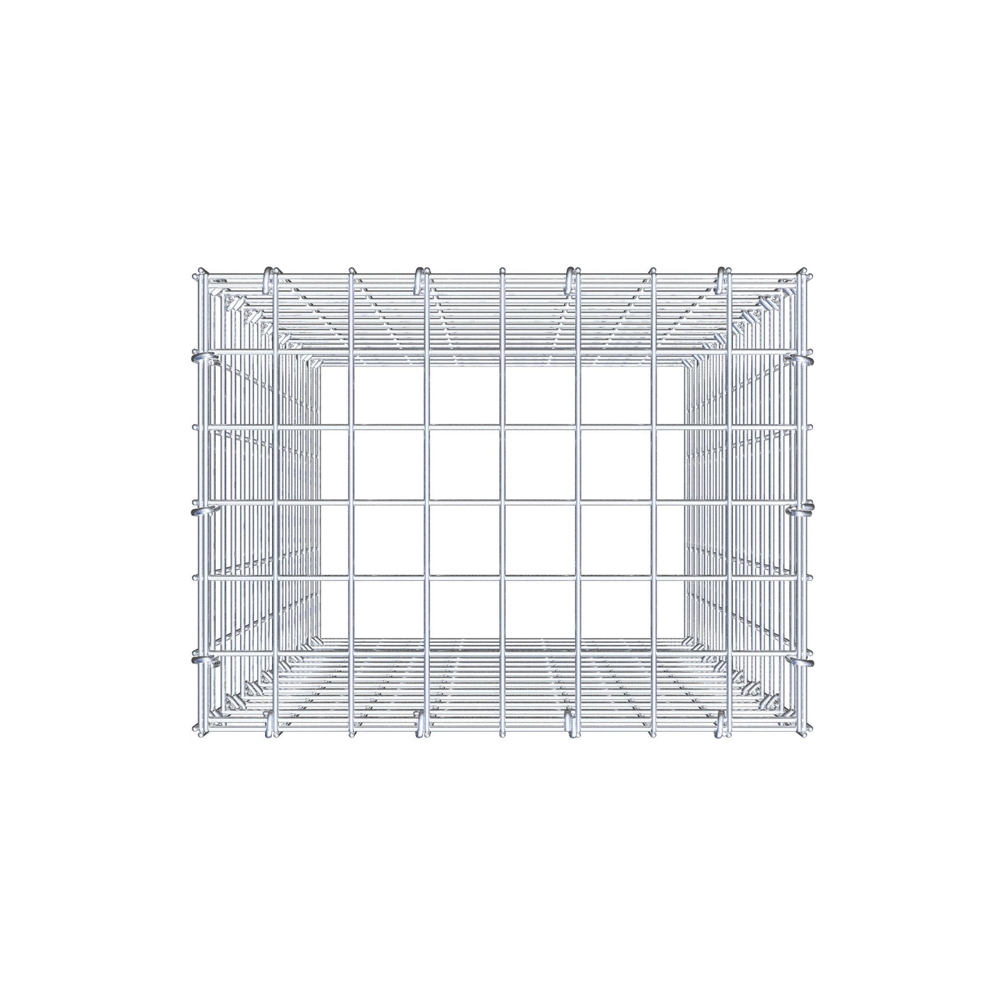Monteret gabion type 3 80 cm x 40 cm x 30 cm (L x H x D), maskestørrelse 5 cm x 5 cm, C-ring