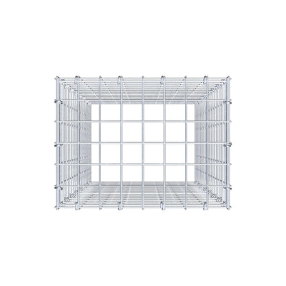 Monteret gabion type 3 80 cm x 40 cm x 30 cm (L x H x D), maskestørrelse 5 cm x 5 cm, C-ring