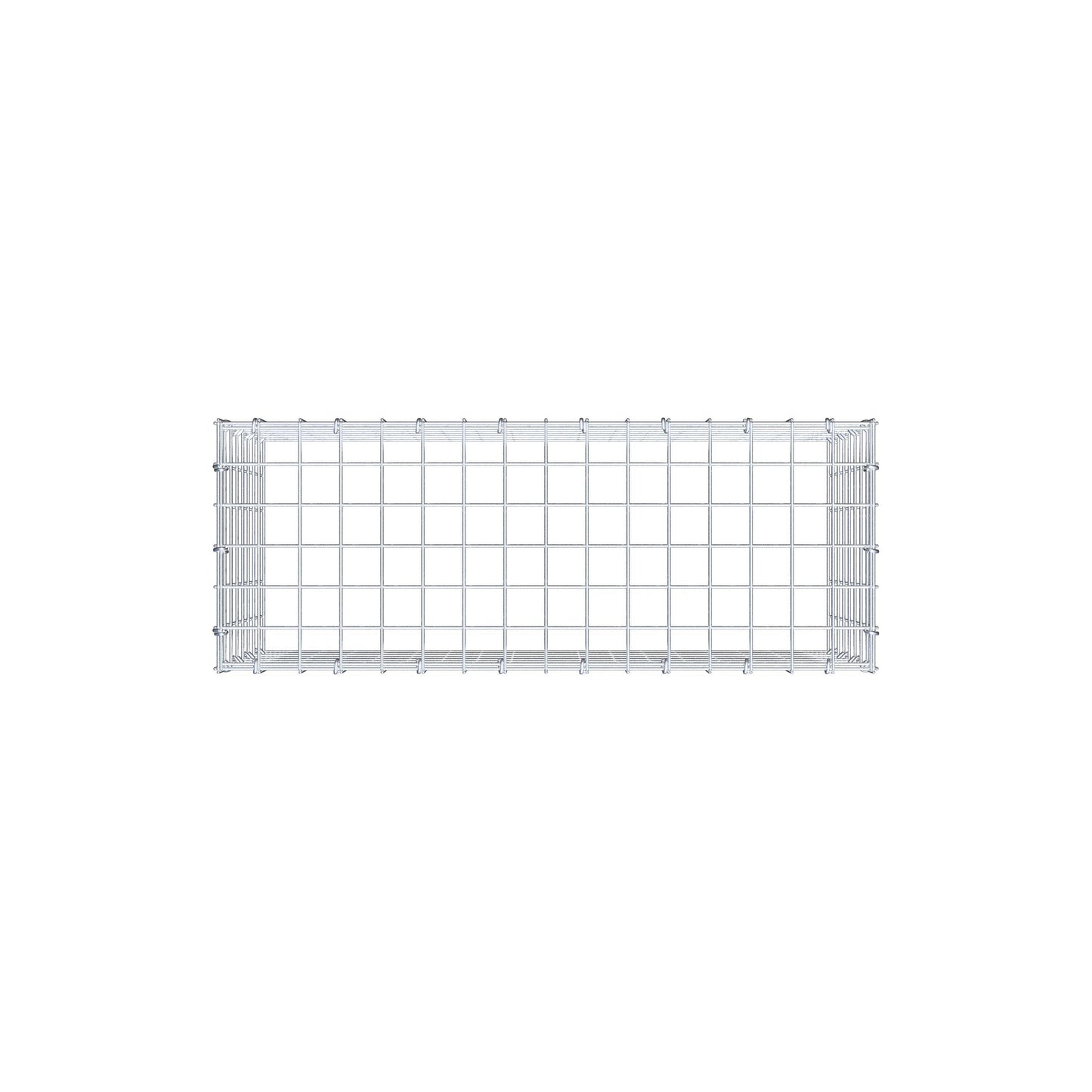 Monteret gabion type 3 80 cm x 40 cm x 30 cm (L x H x D), maskestørrelse 5 cm x 5 cm, C-ring